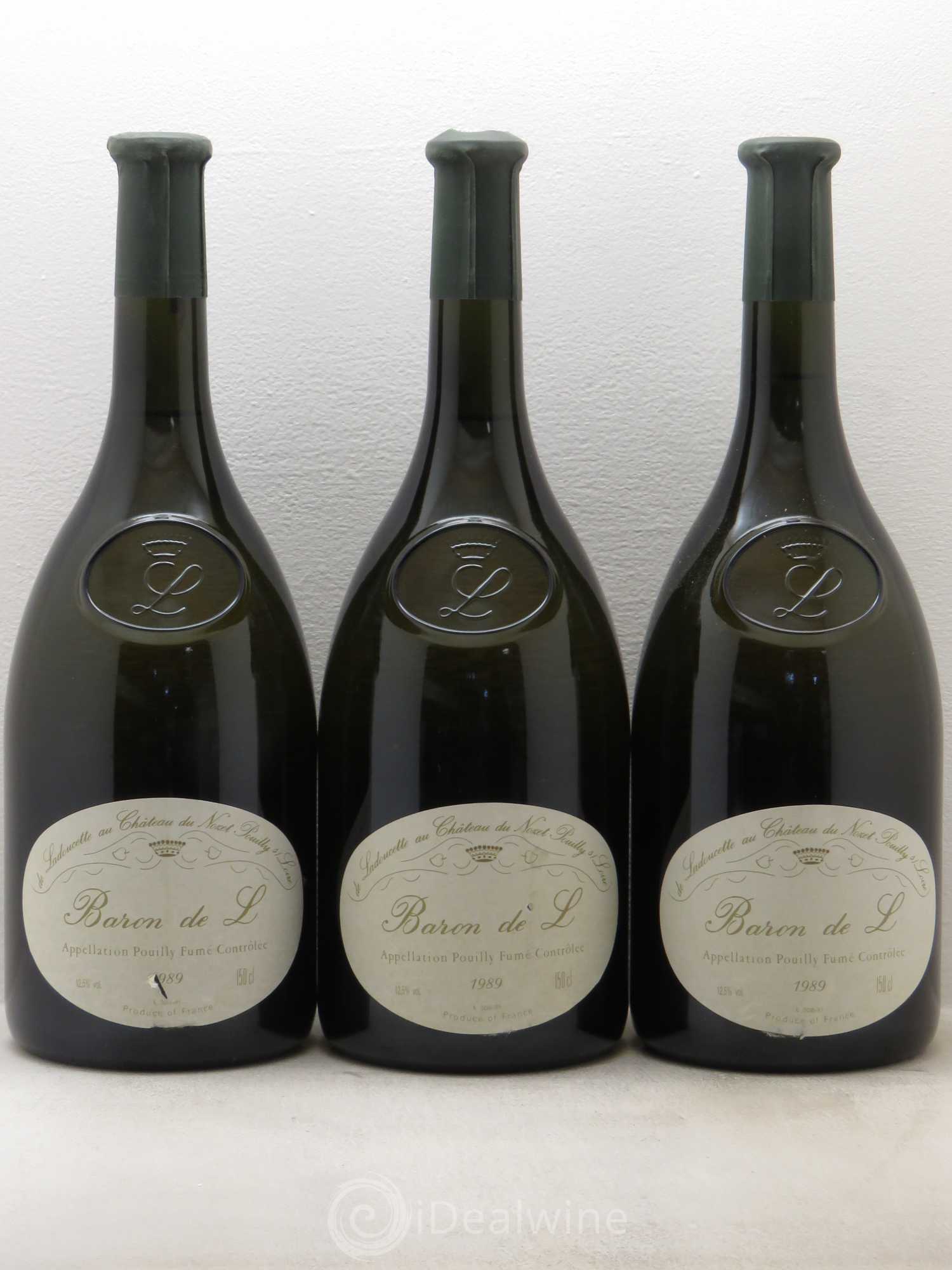 Pouilly-Fumé Baron de L Patrick de Ladoucette 1989 - Lot de 3 magnums - 0