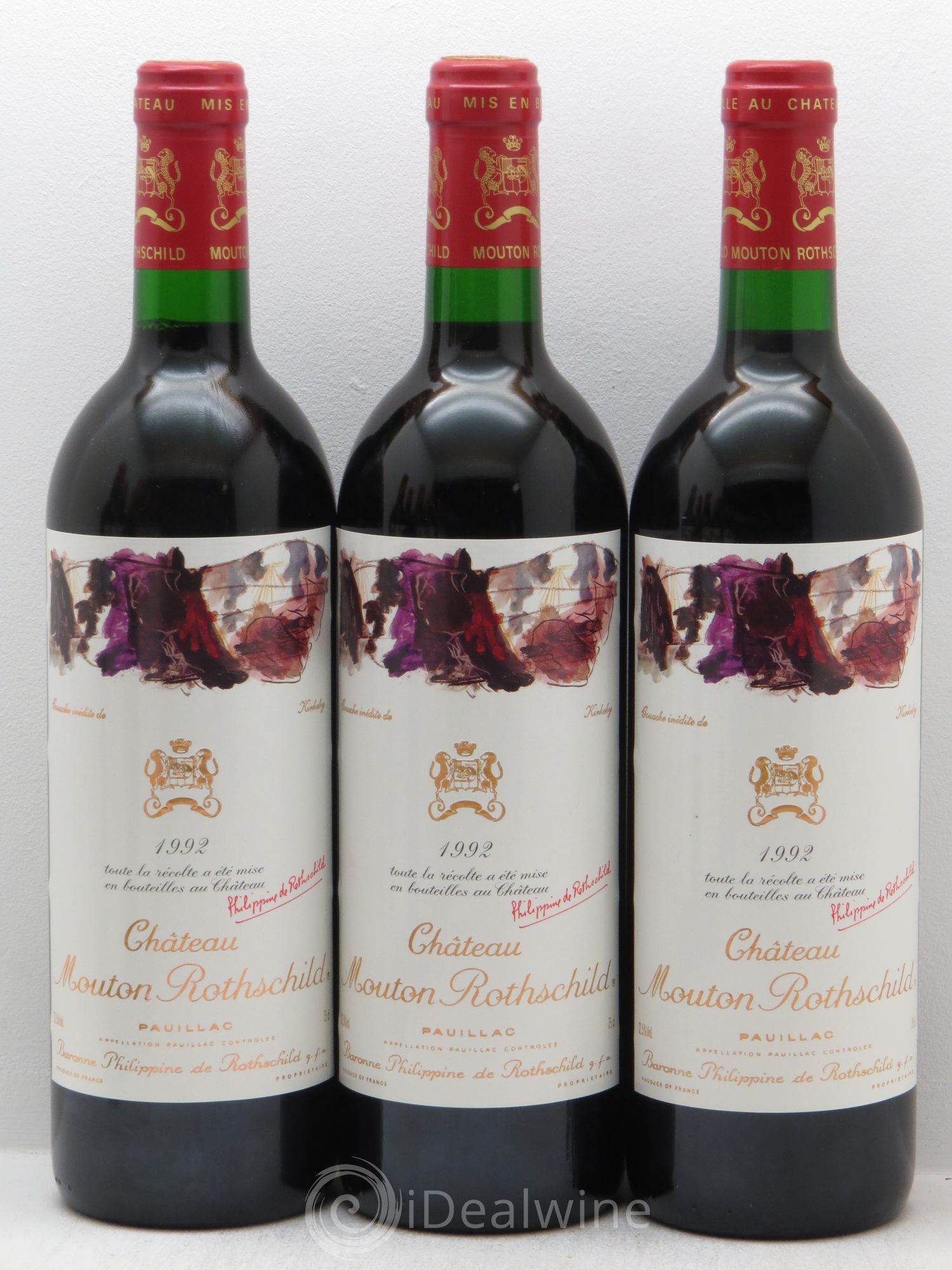 Château Mouton Rothschild 1er Grand Cru Classé 1992 - Lot de 12 bouteilles - 1