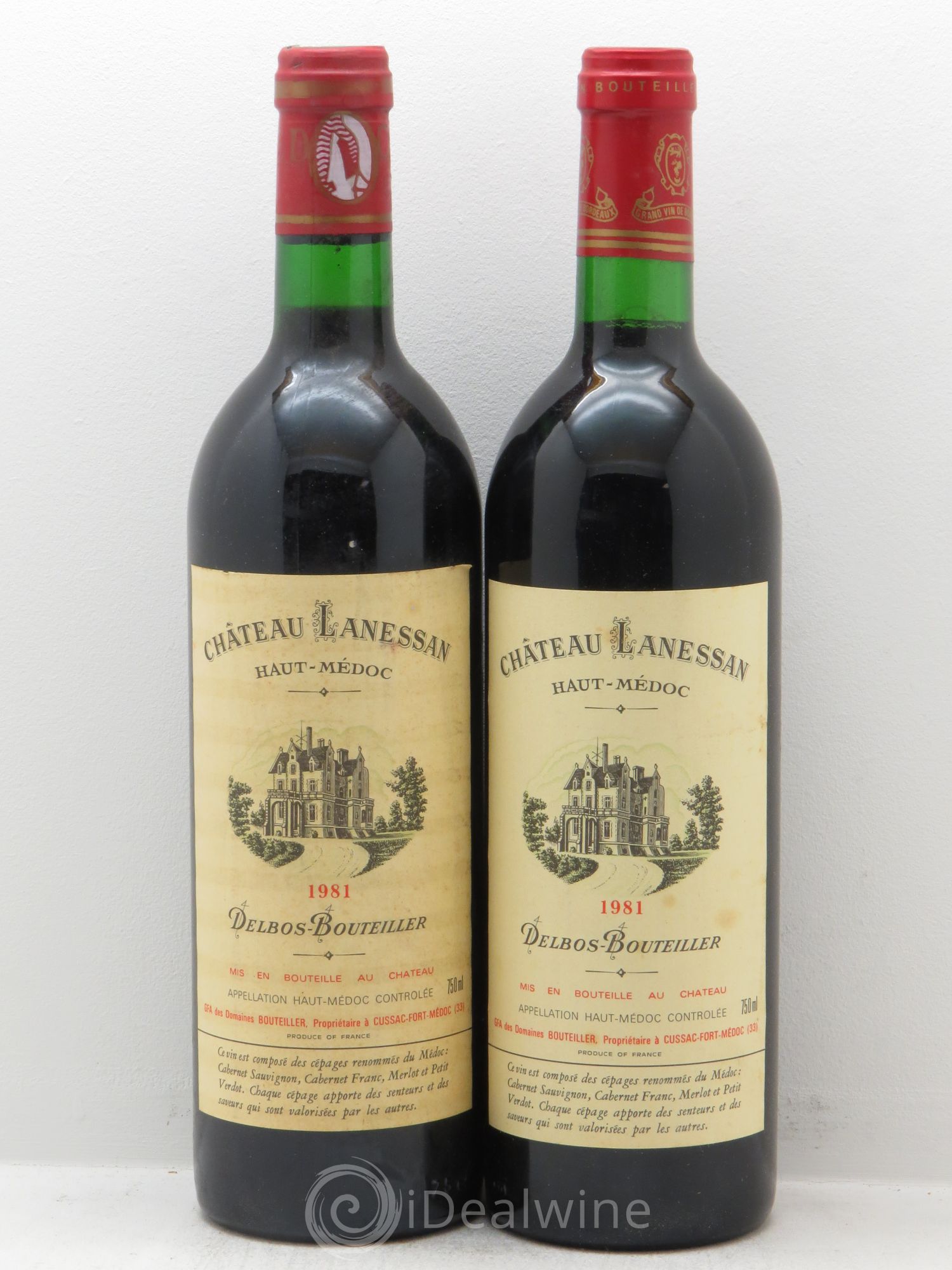 Château Lanessan Cru Bourgeois 1981 - Lot de 2 bouteilles - 0
