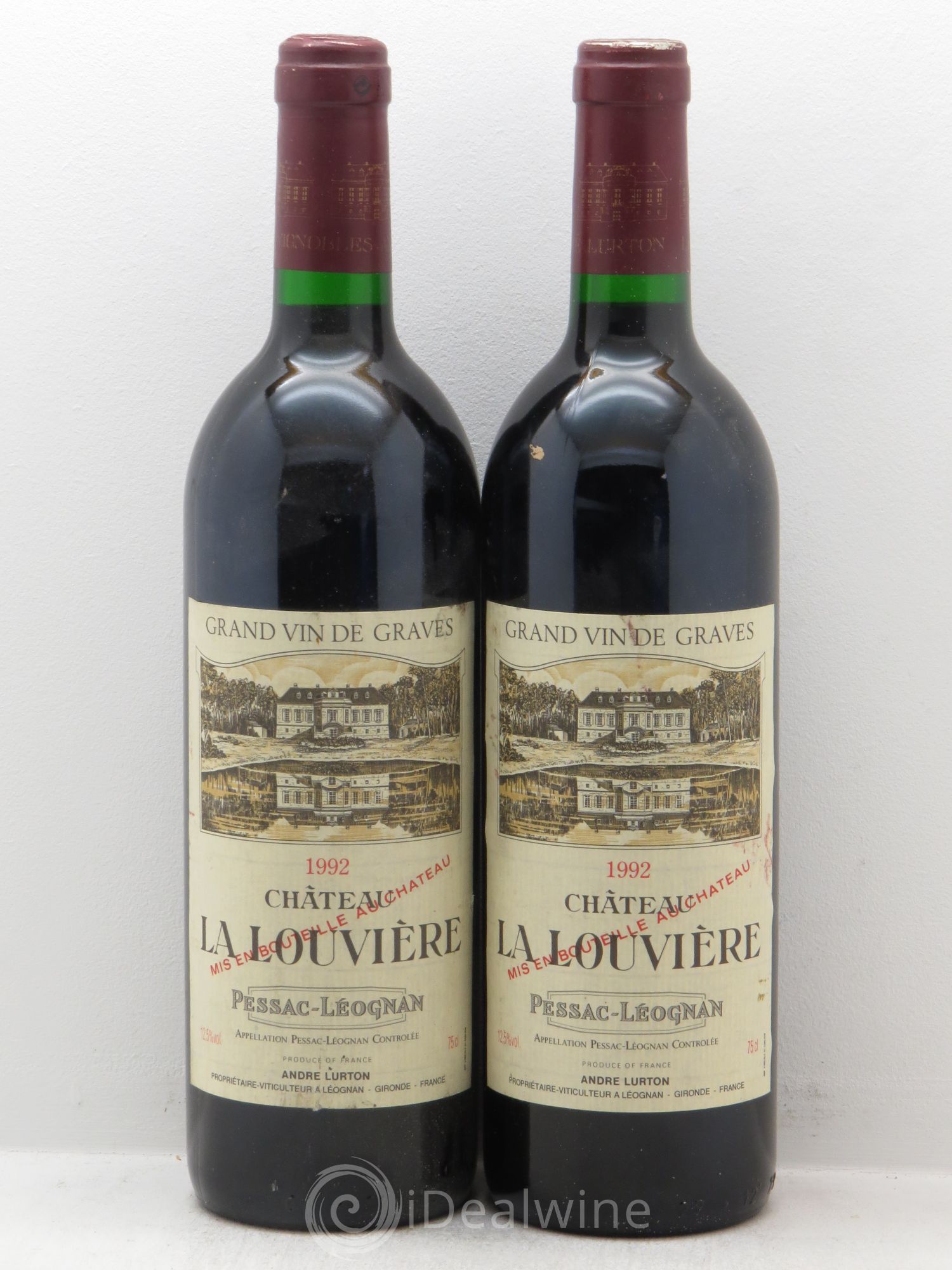 Château la Louvière 1992 - Lot de 2 bouteilles - 0