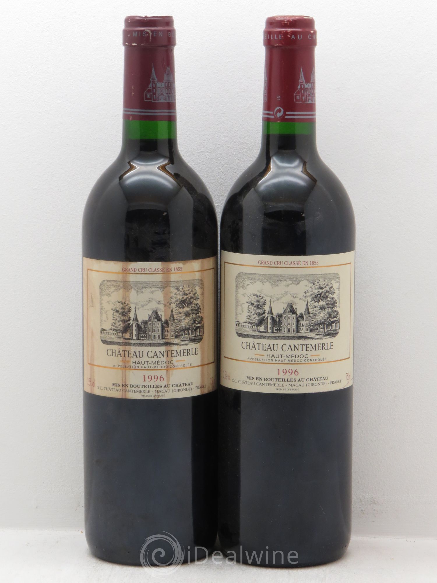 Château Cantemerle 5ème Grand Cru Classé 1996 - Lot de 2 bouteilles - 0