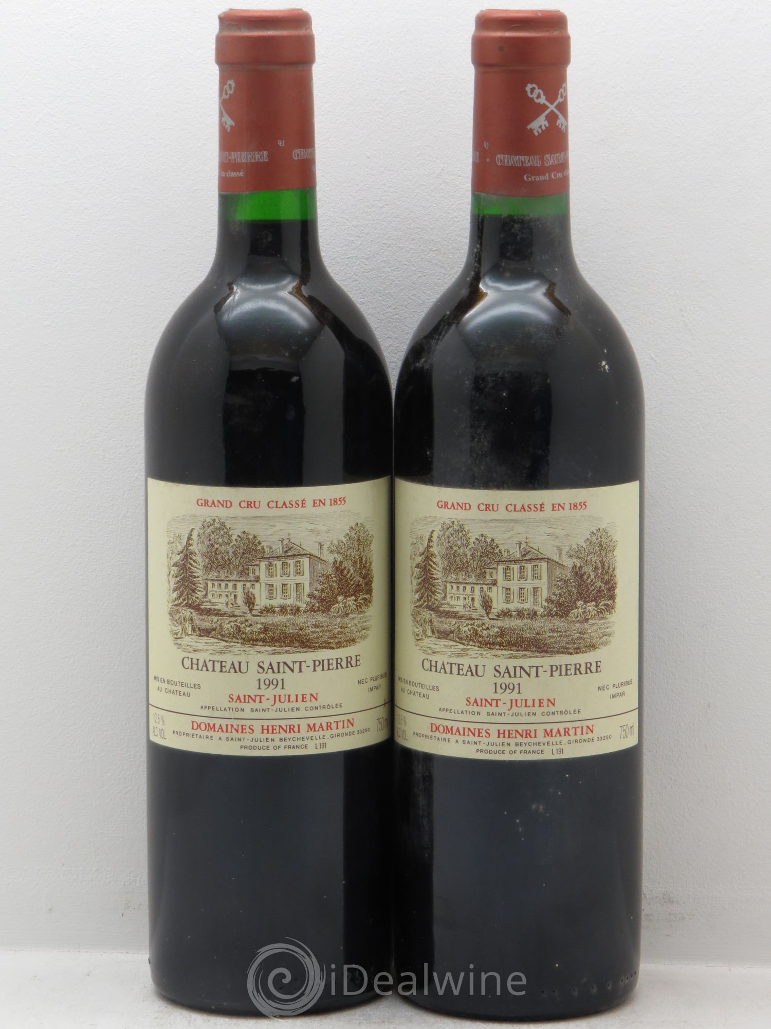 Château Saint-Pierre 4ème Grand Cru Classé 1991 - Lot de 2 bouteilles - 0