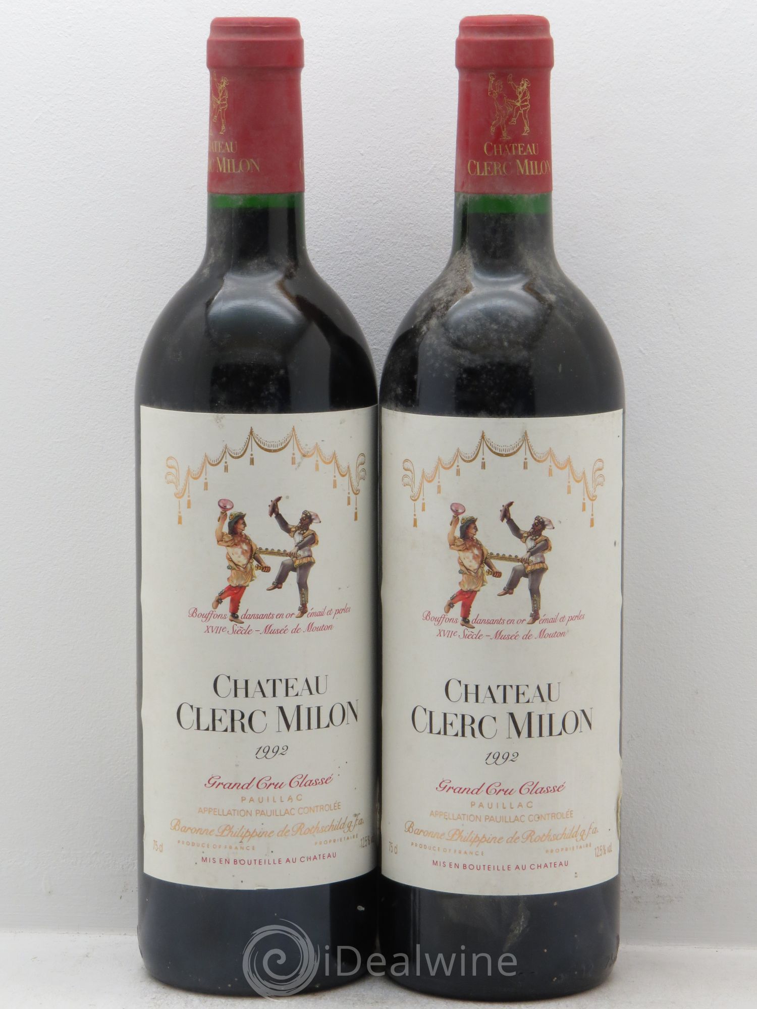 Château Clerc Milon 5ème Grand Cru Classé 1992 - Lot de 2 bouteilles - 0