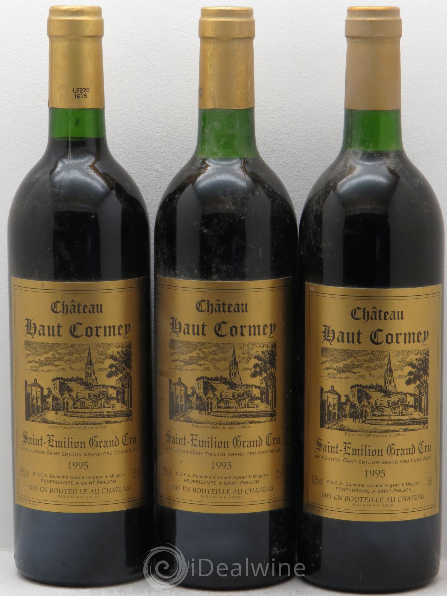 Saint-Émilion Château Haut Cormey (sans prix de réserve - no reserve) 1995 - Posten von 3 Flaschen - 0