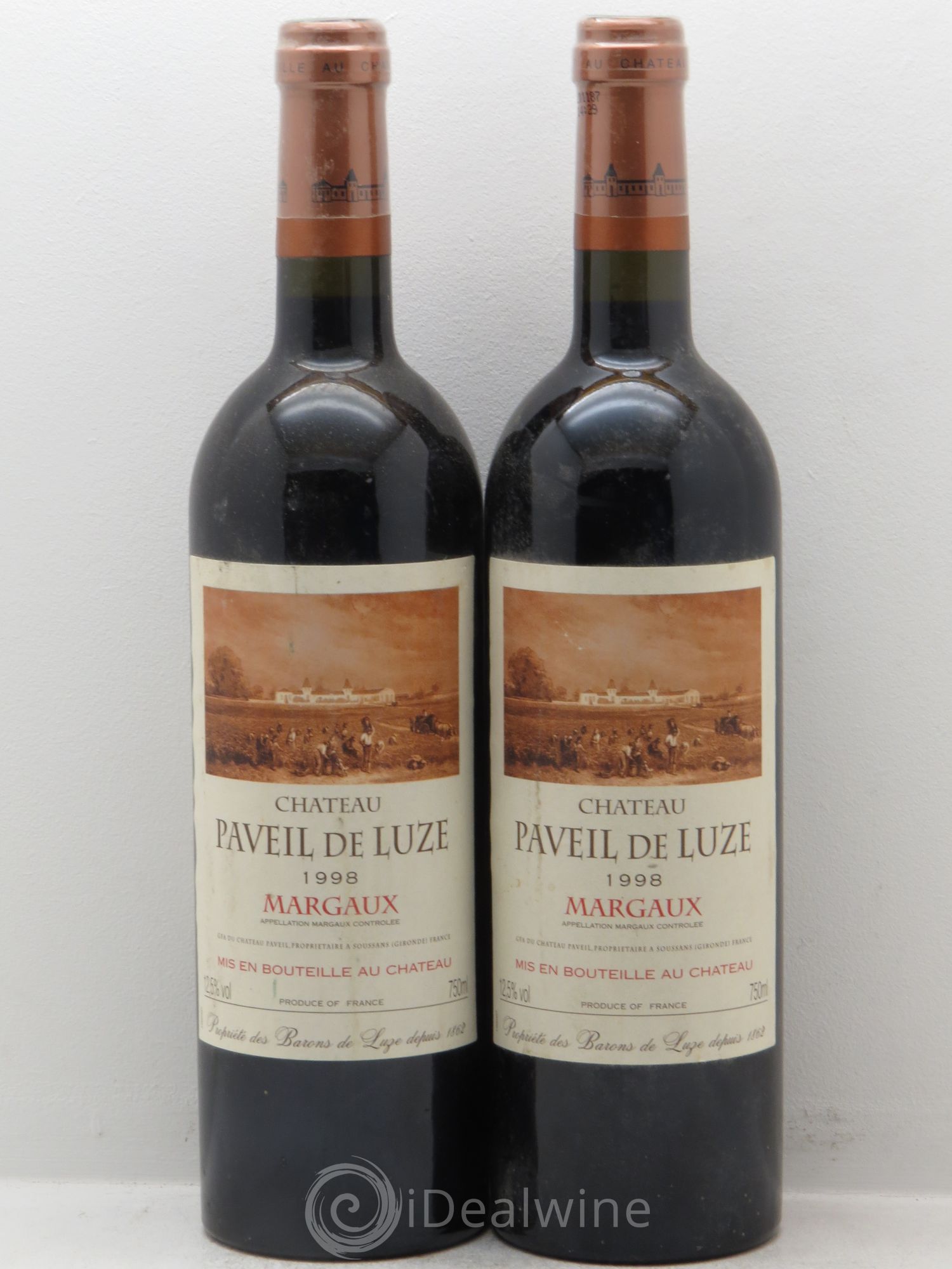 Château Paveil de Luze Cru Bourgeois null 1998 - Lot of 2 bottles - 0
