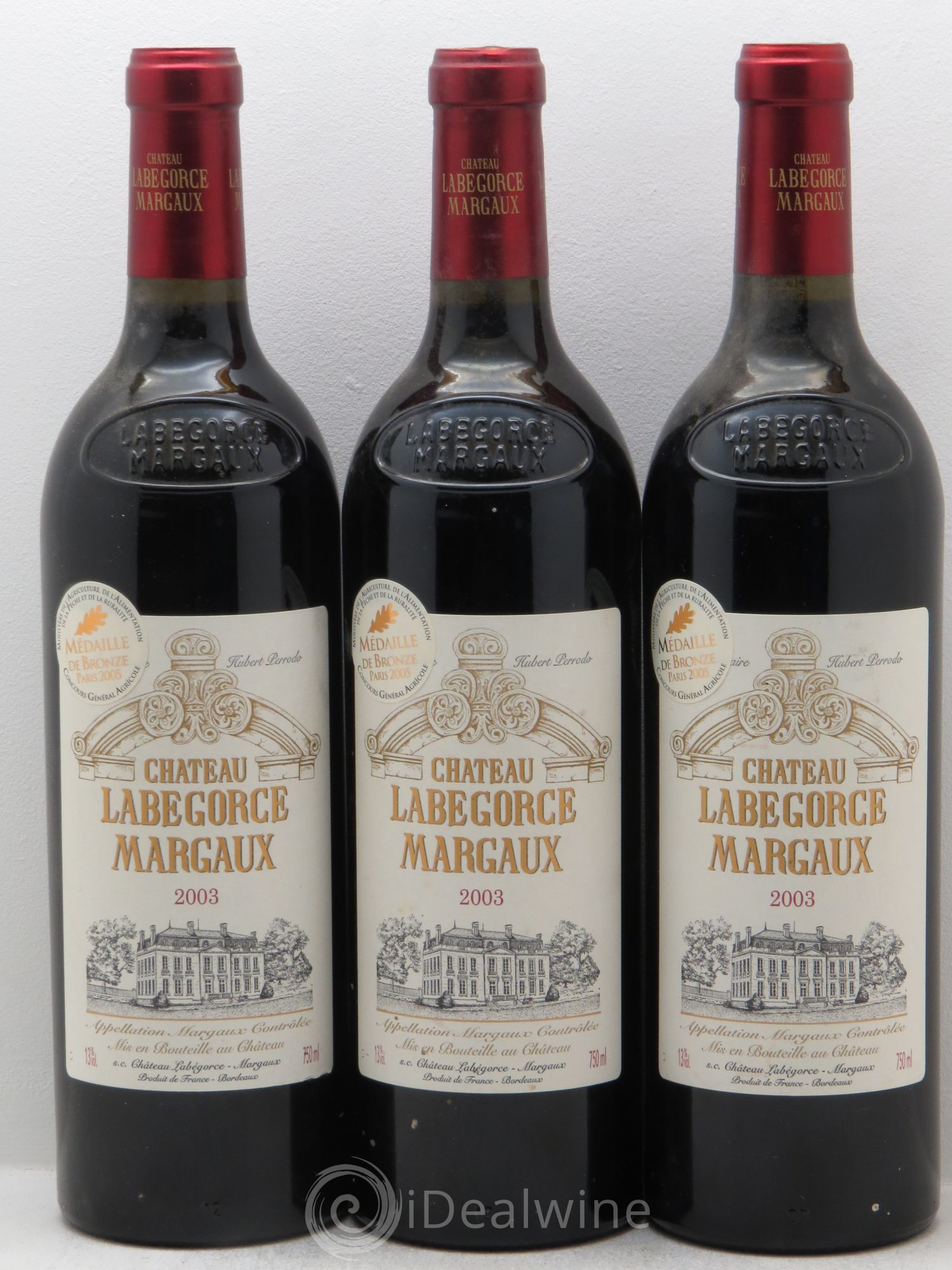 Château Labegorce Cru Bourgeois 2003 - Lot de 3 bouteilles - 0