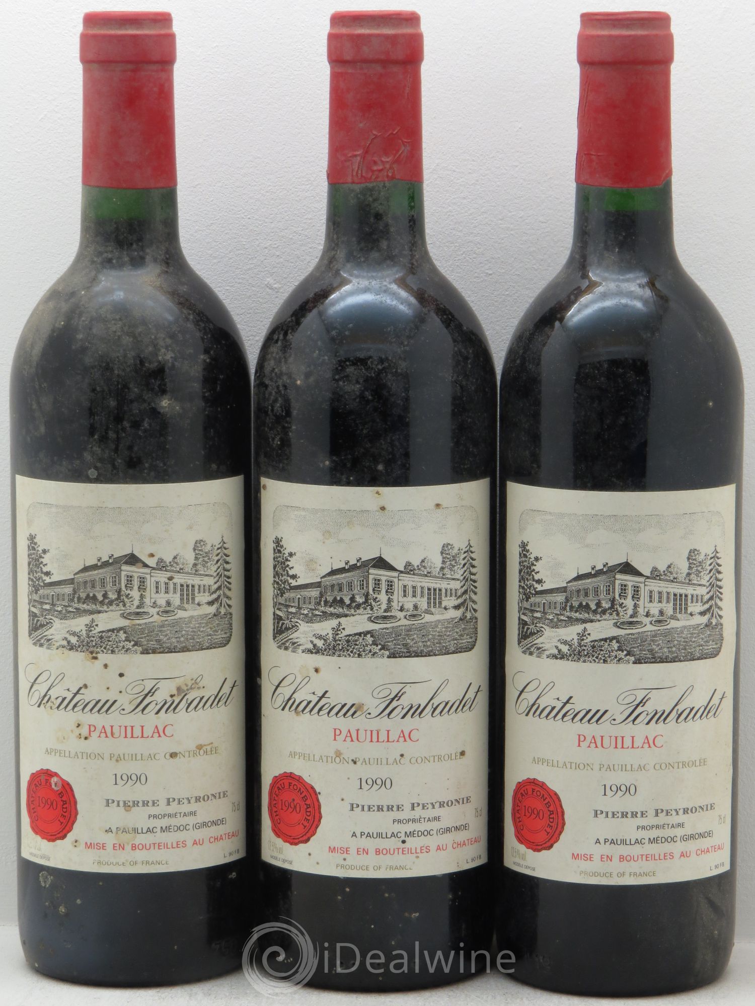 Château Fonbadet (sans prix de réserve - no reserve) 1990 - Posten von 3 Flaschen - 0