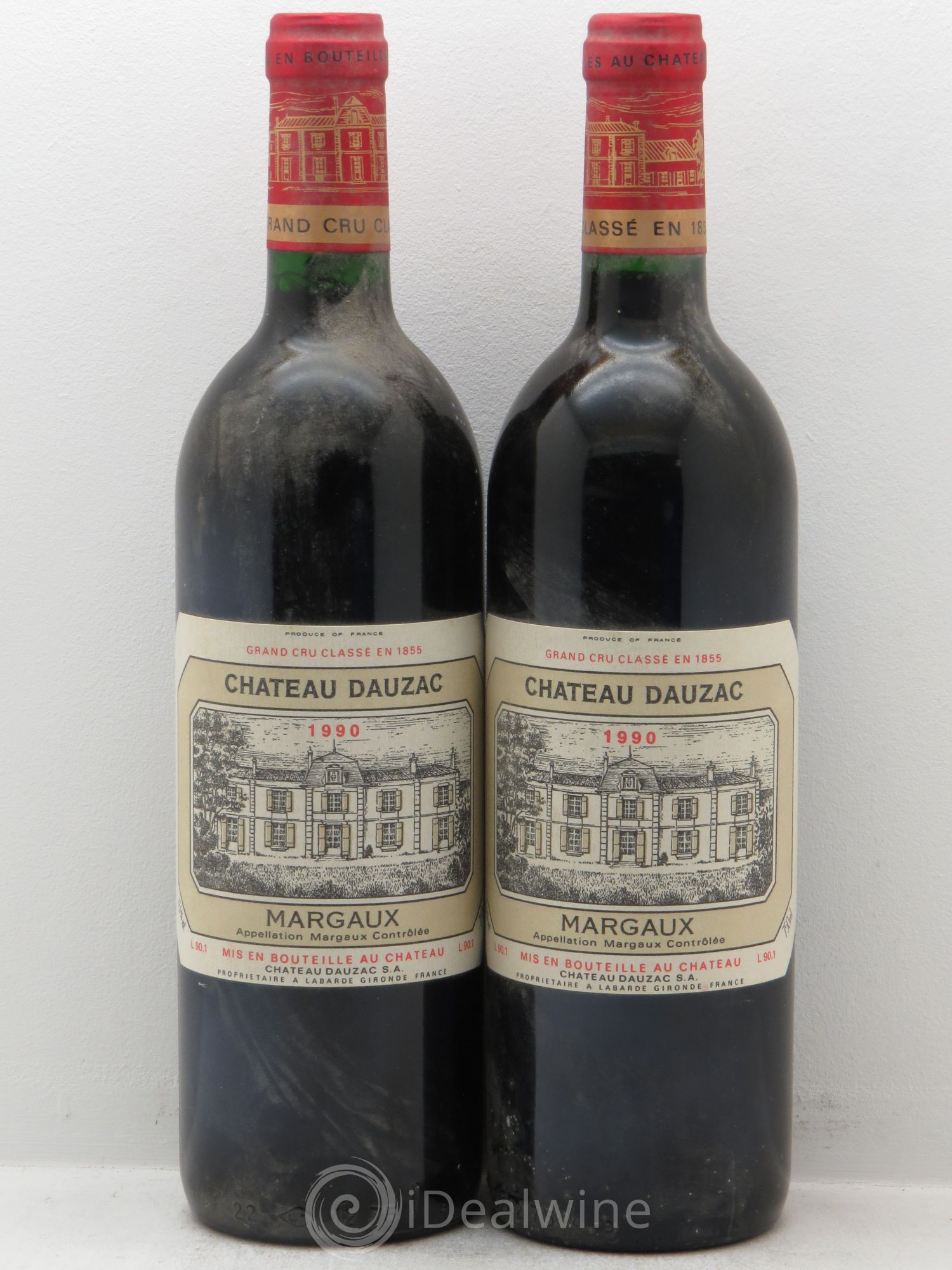 Château Dauzac 5ème Grand Cru Classé 1990 - Lot de 2 bouteilles - 0