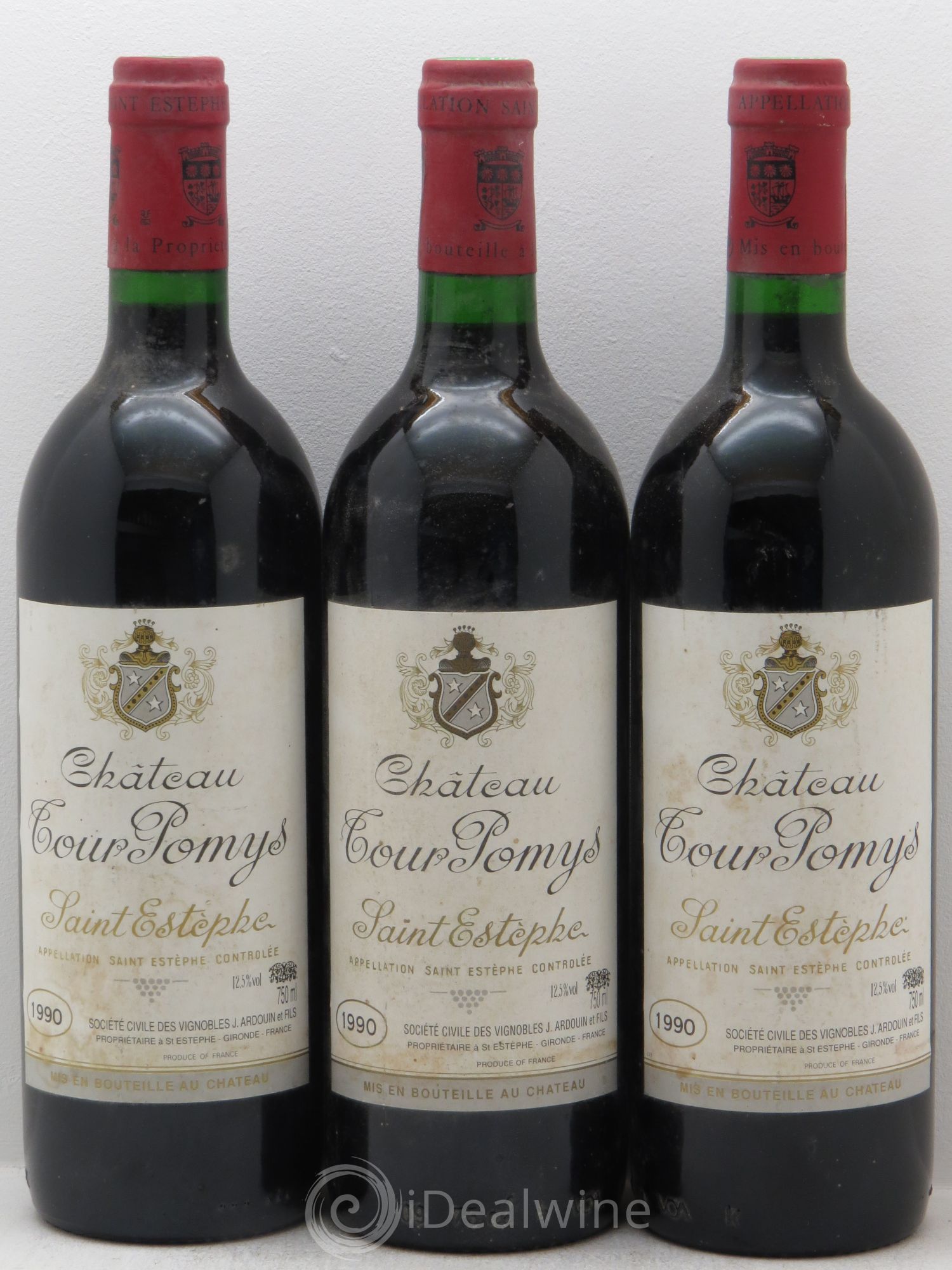 Saint-Estèphe Château Tour Pomys 1990 - Posten von 3 Flaschen - 0