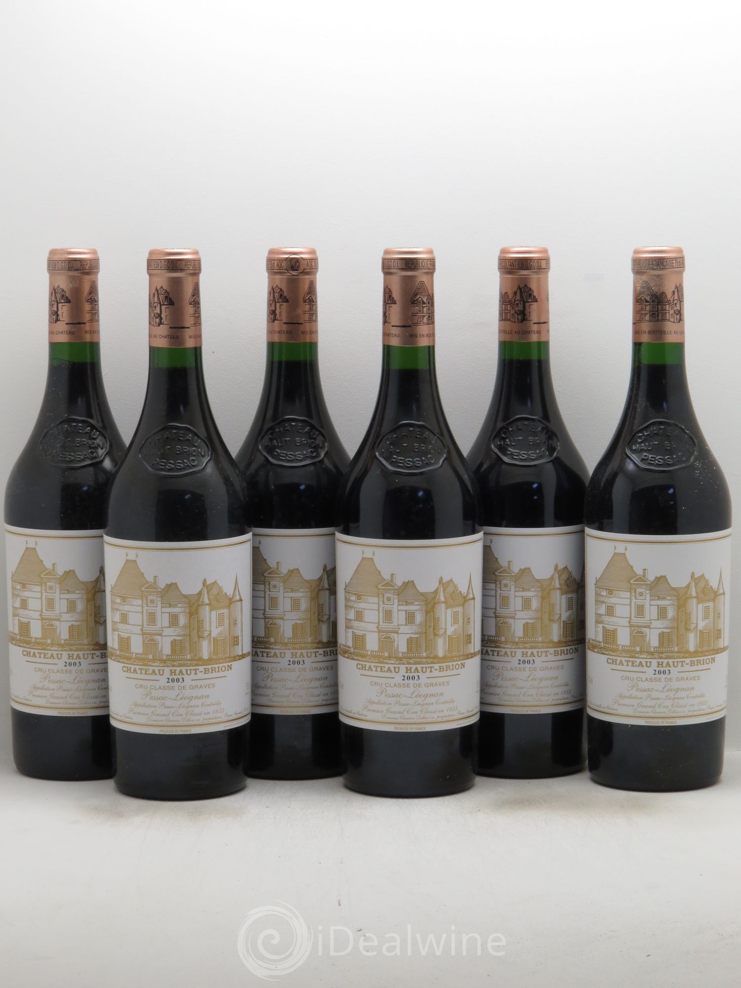 Château Haut Brion 1er Grand Cru Classé 2003 - Lot de 6 bouteilles - 0