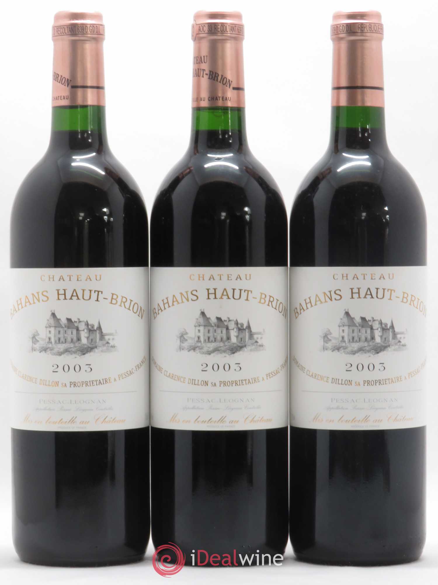 Clarence (Bahans) de Haut-Brion Second Vin 2003 - Lot de 3 bouteilles - 0