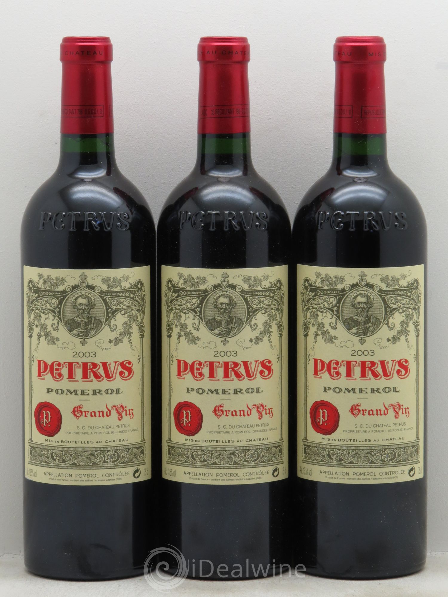 Petrus 2003 - Lot de 3 bouteilles - 0