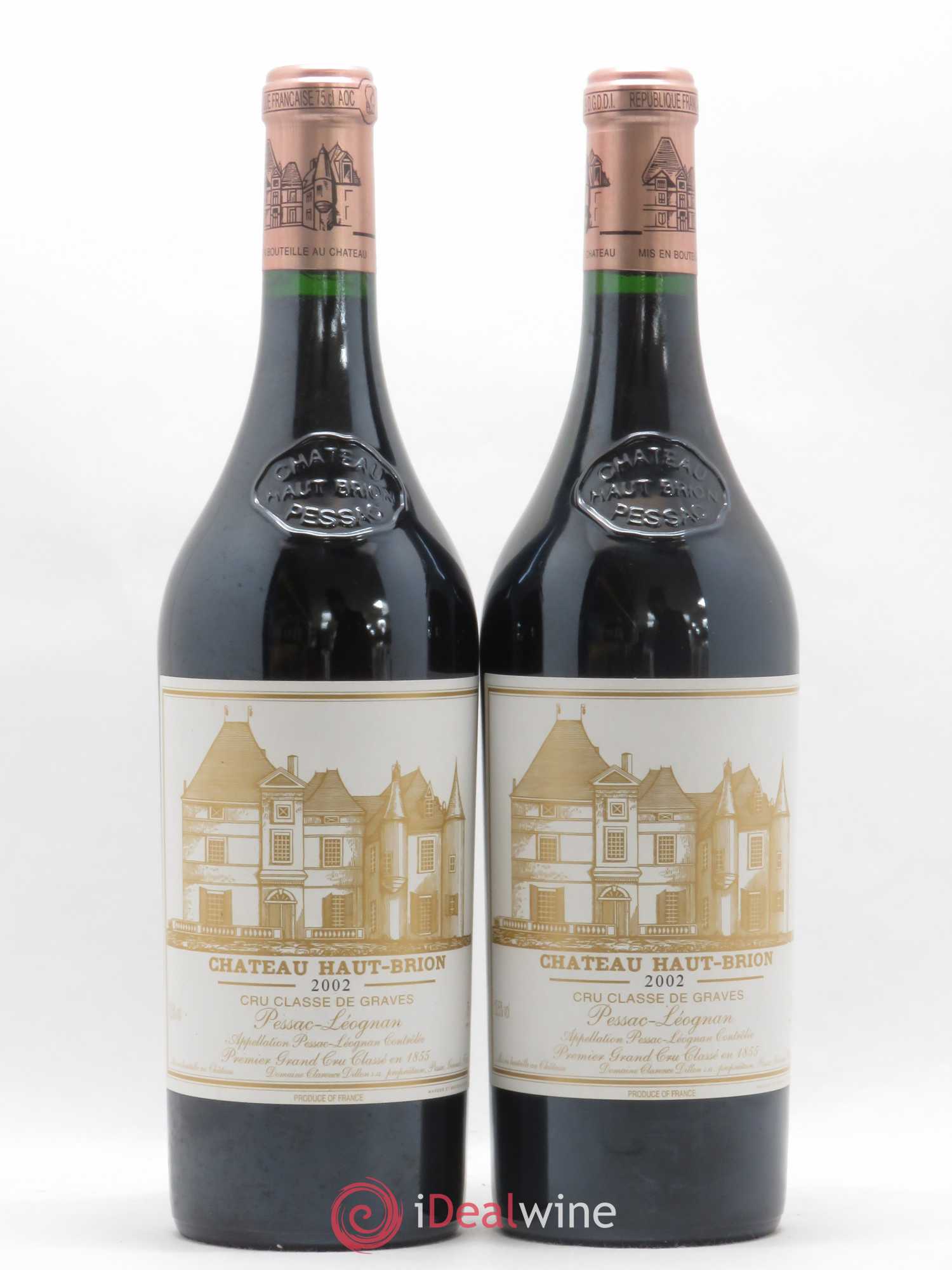 Château Haut Brion 1er Grand Cru Classé 2002 - Lot de 2 bouteilles - 0