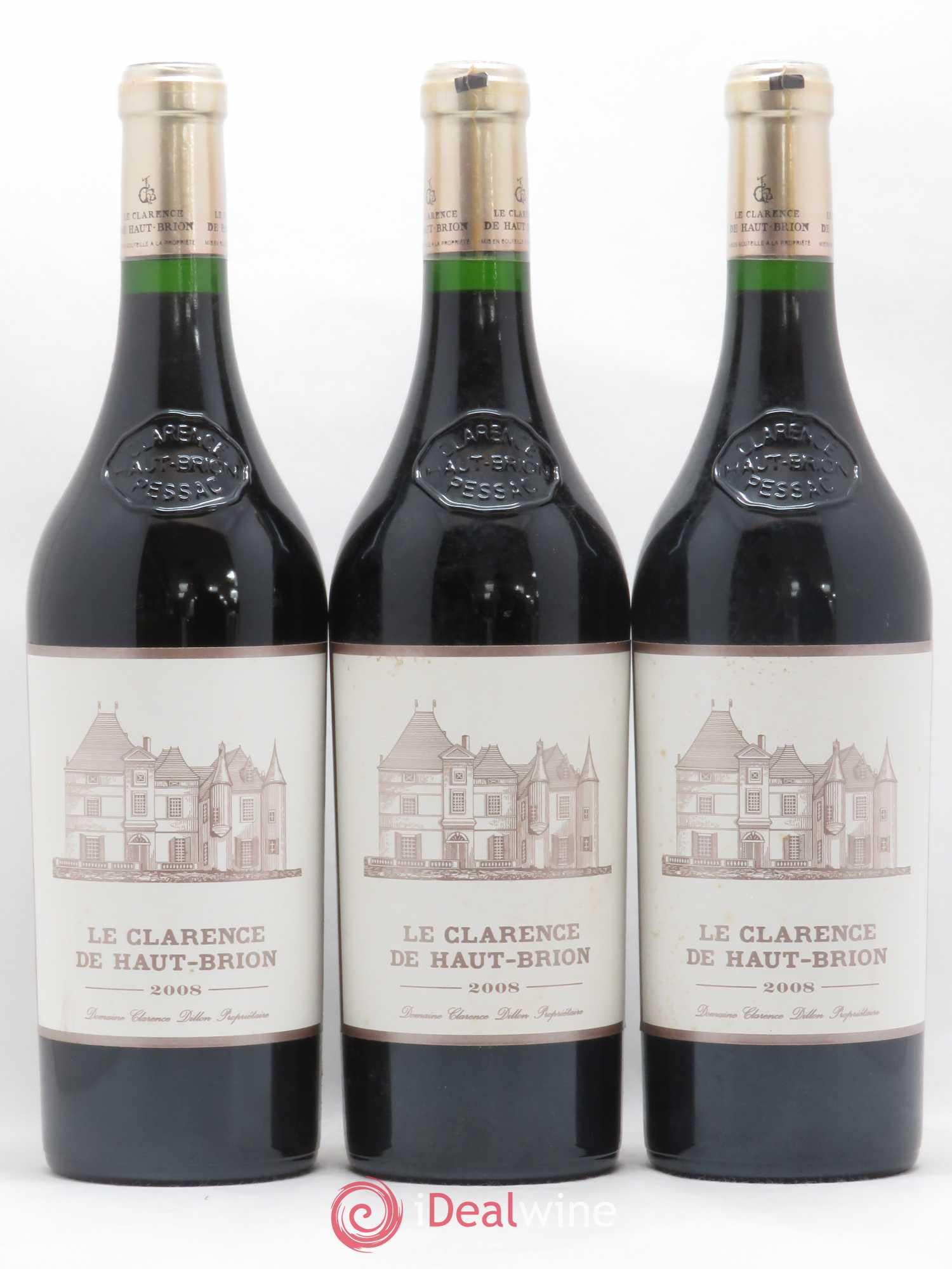 Clarence (Bahans) de Haut-Brion Second Vin 2008 - Lot de 3 bouteilles - 0