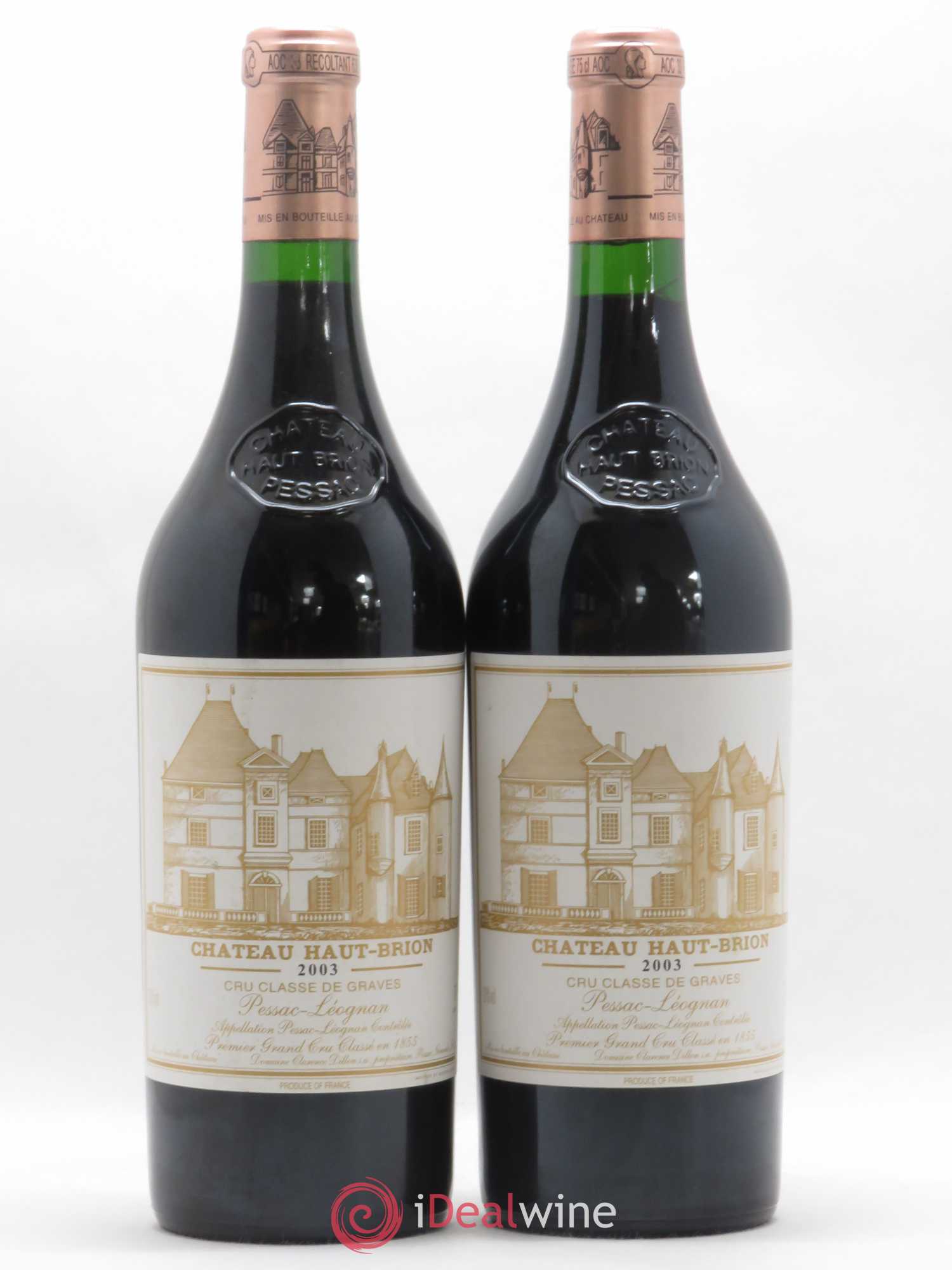Château Haut Brion 1er Grand Cru Classé 2003 - Lot de 2 bouteilles - 0