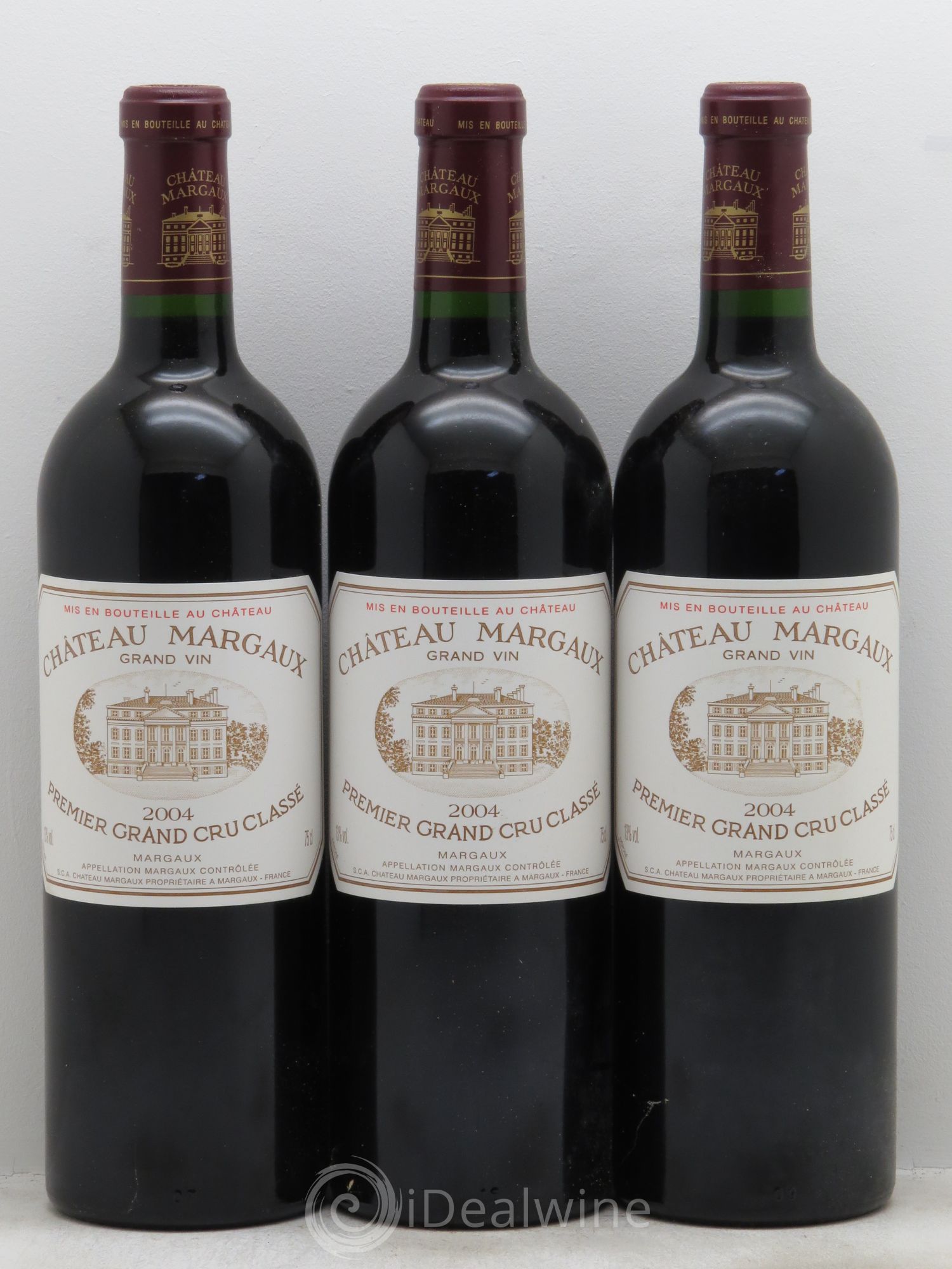 Château Margaux 1er Grand Cru Classé 2004 - Lot de 3 bouteilles - 0