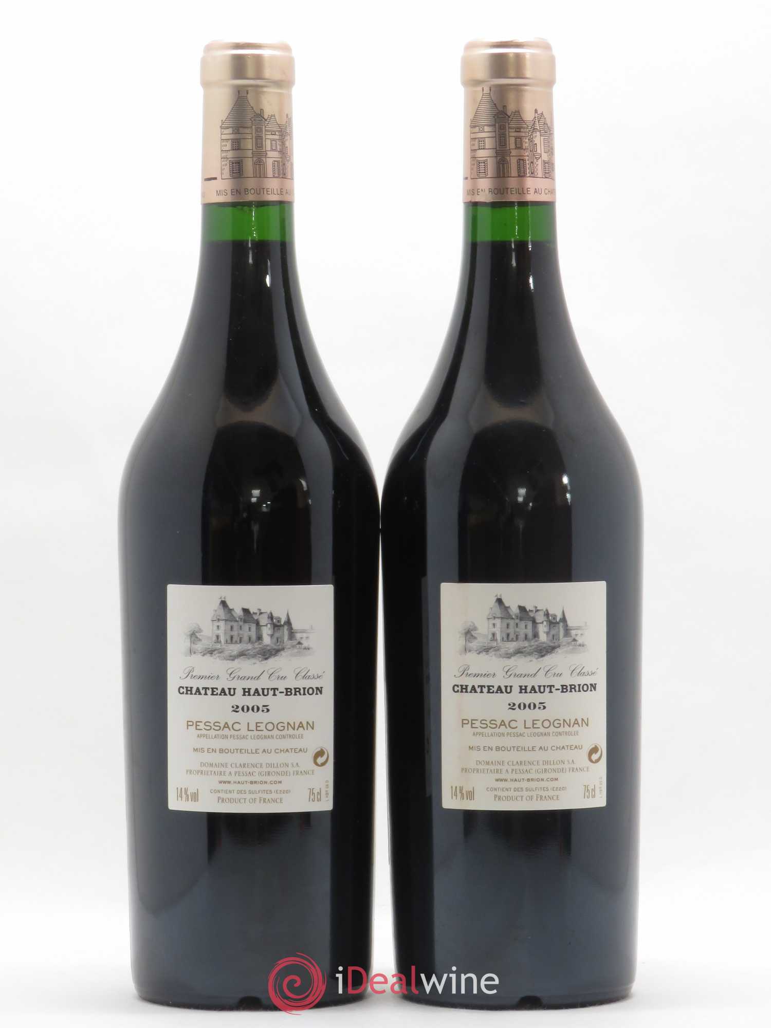 Château Haut Brion 1er Grand Cru Classé 2005 - Lot de 2 bouteilles - 1