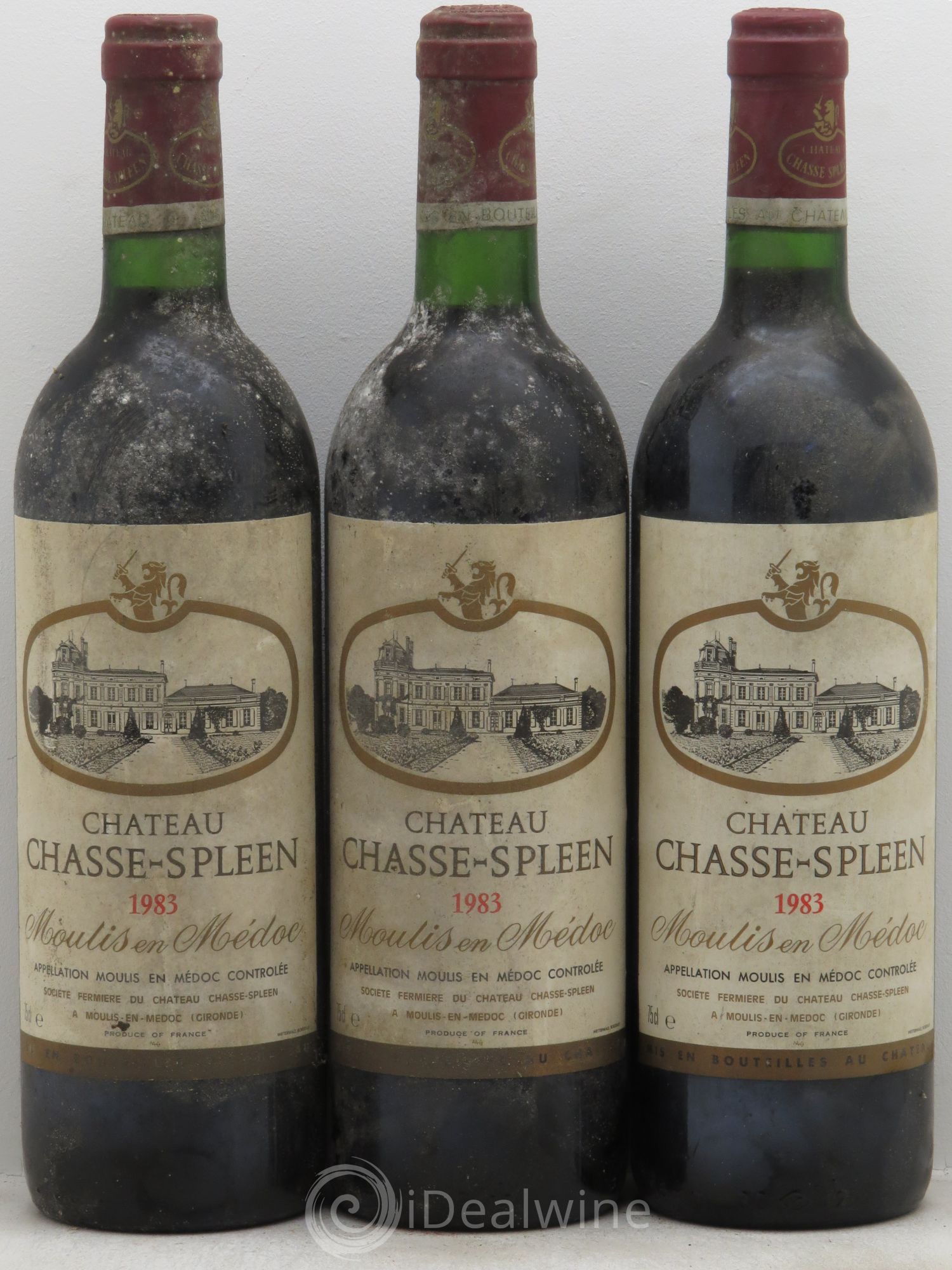 Château Chasse Spleen 1983 - Lot de 3 bouteilles - 0