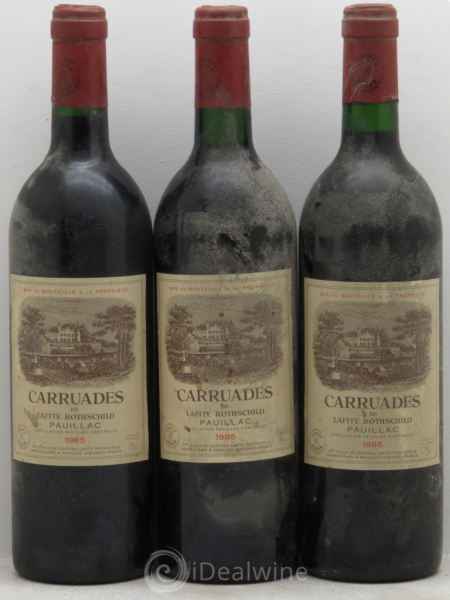 Carruades de Lafite Rothschild Second Vin 1985 - Lot de 3 bouteilles - 0