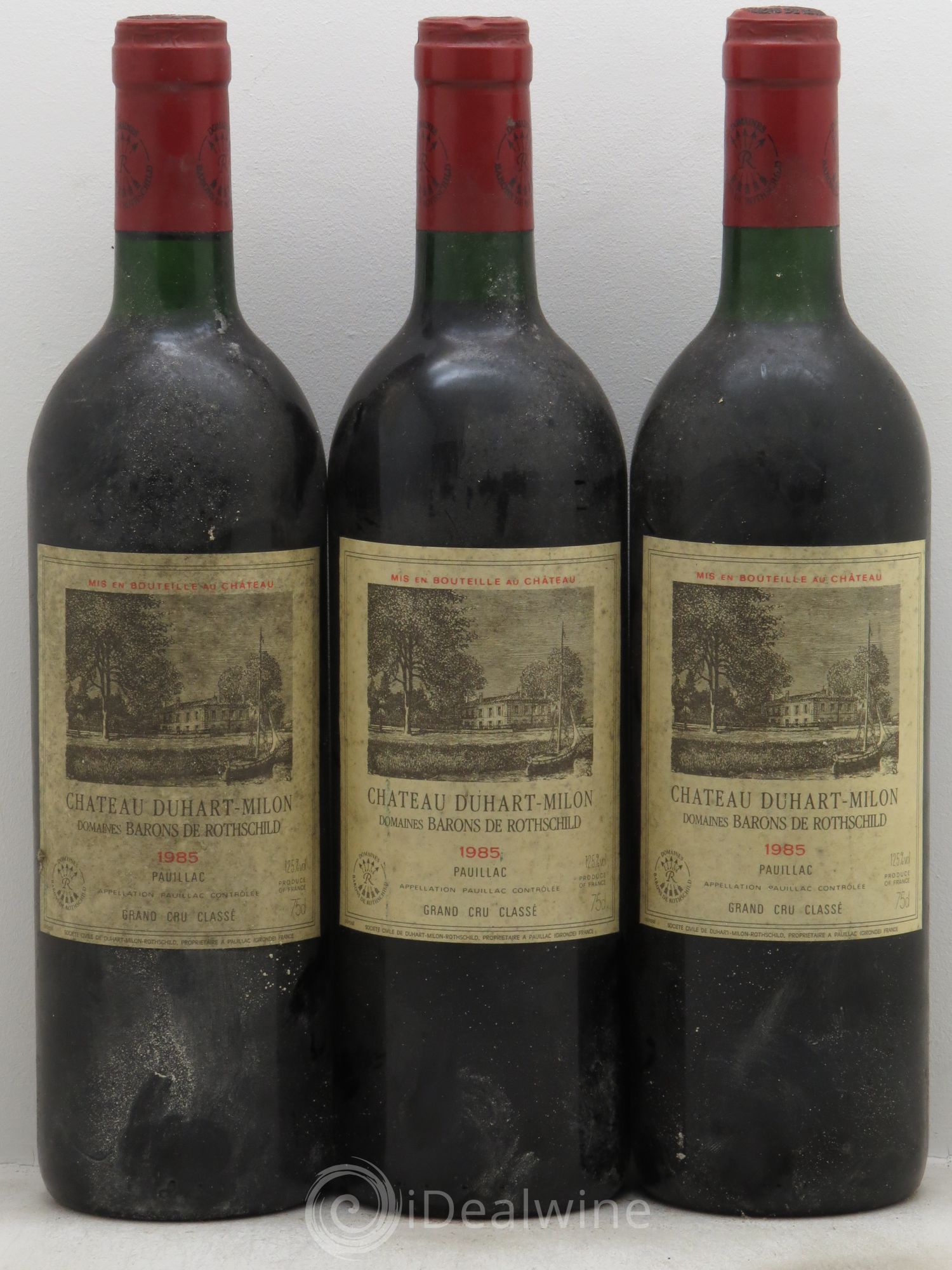 Château Duhart-Milon 4ème Grand Cru Classé 1985 - Lot de 3 bouteilles - 0