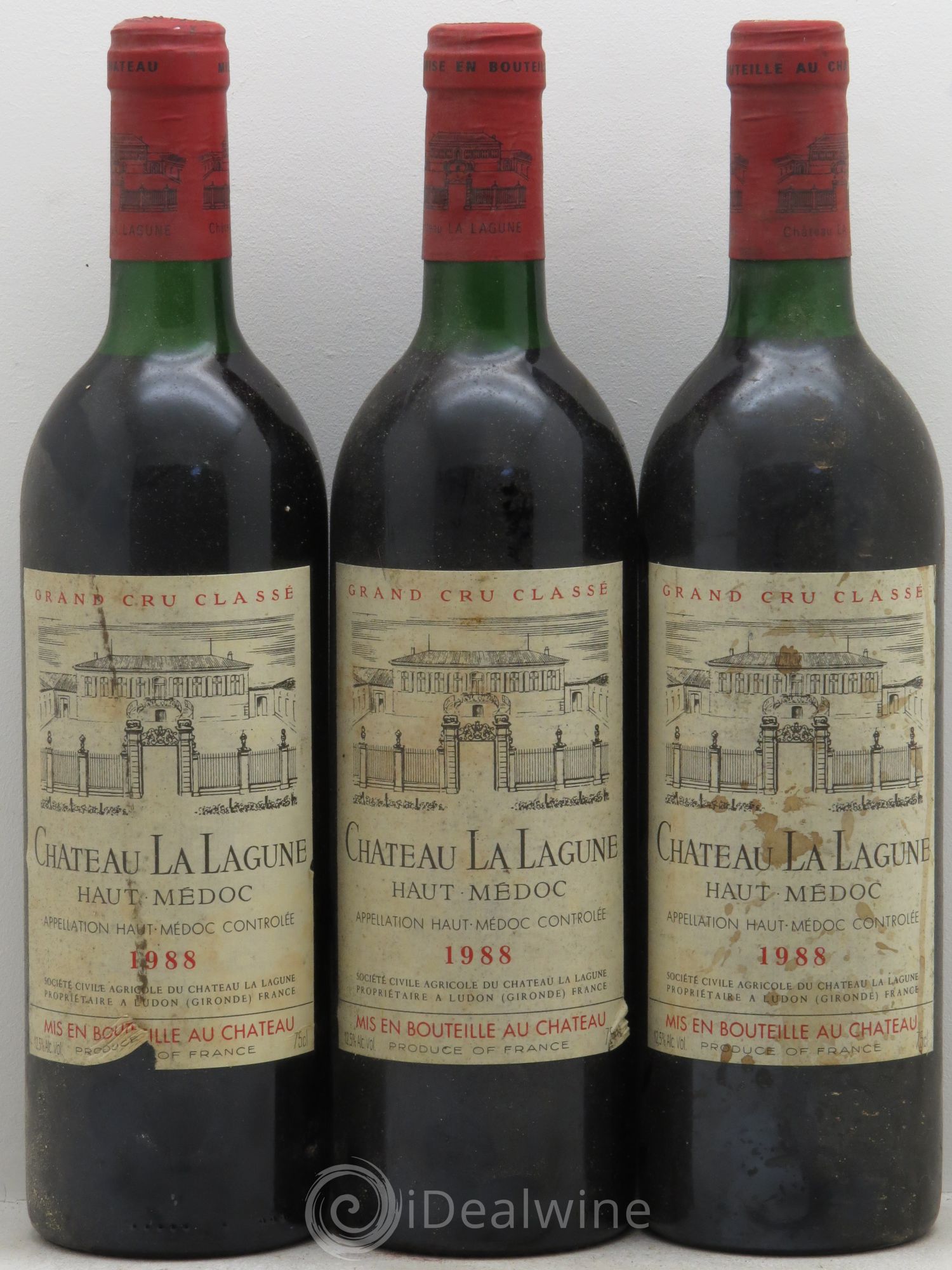 Château la Lagune 3ème Grand Cru Classé 1988 - Lot de 3 bouteilles - 0