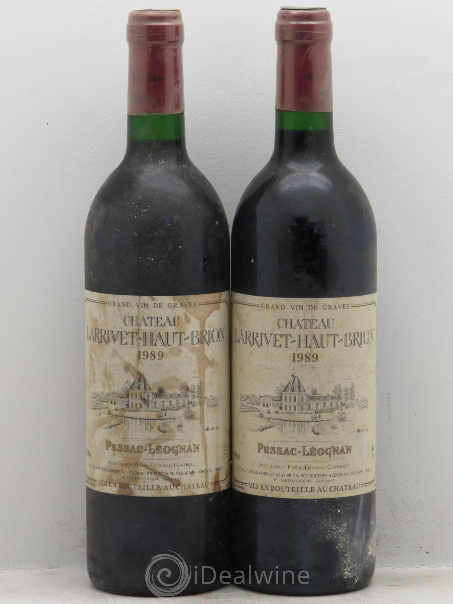 Château Larrivet Haut-Brion 1989 - Lot de 2 bouteilles - 0