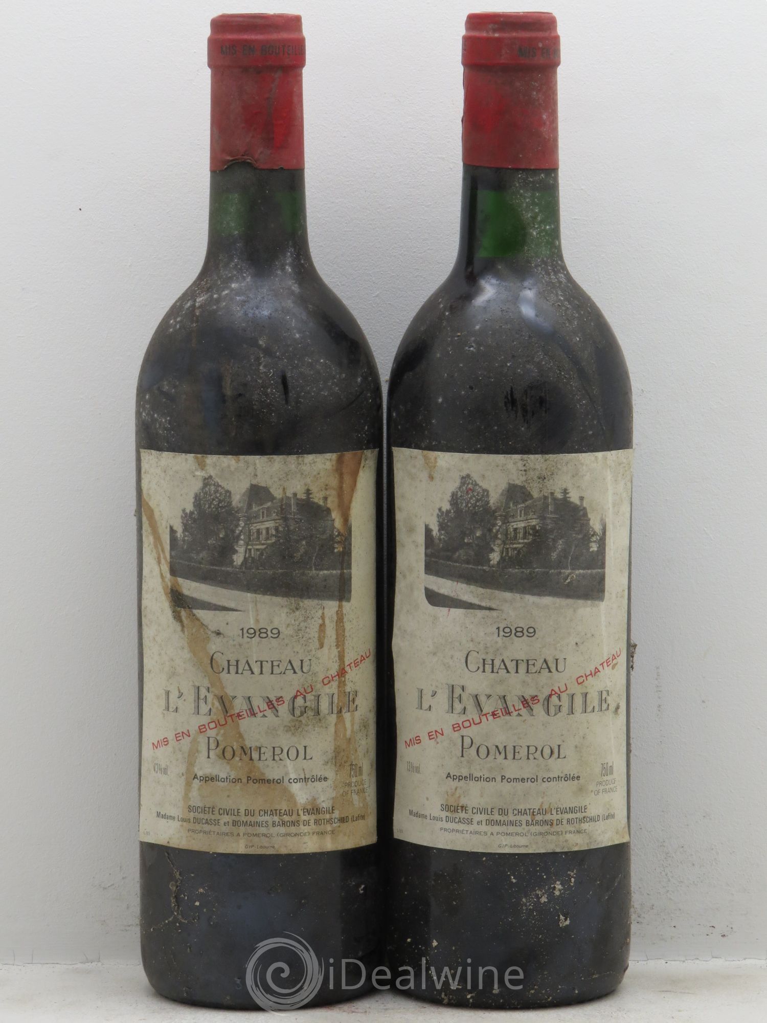 Château l' Évangile 1989 - Lot de 2 bouteilles - 0