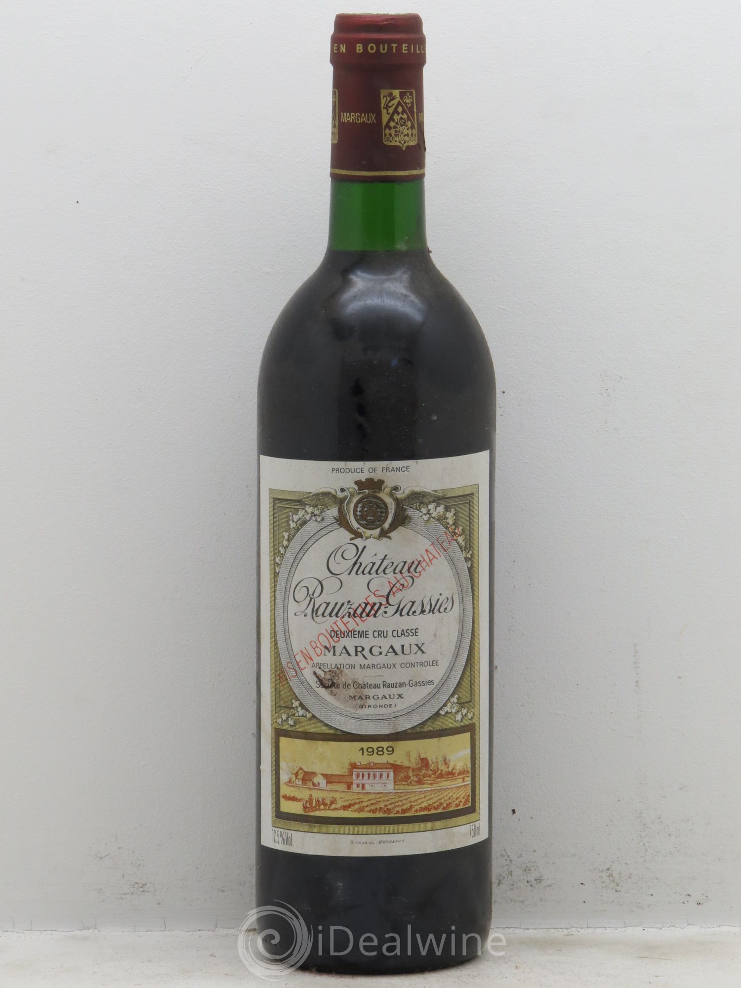 Château Rauzan-Gassies 2ème Grand Cru Classé 1989 - Lot de 6 bouteilles - 0