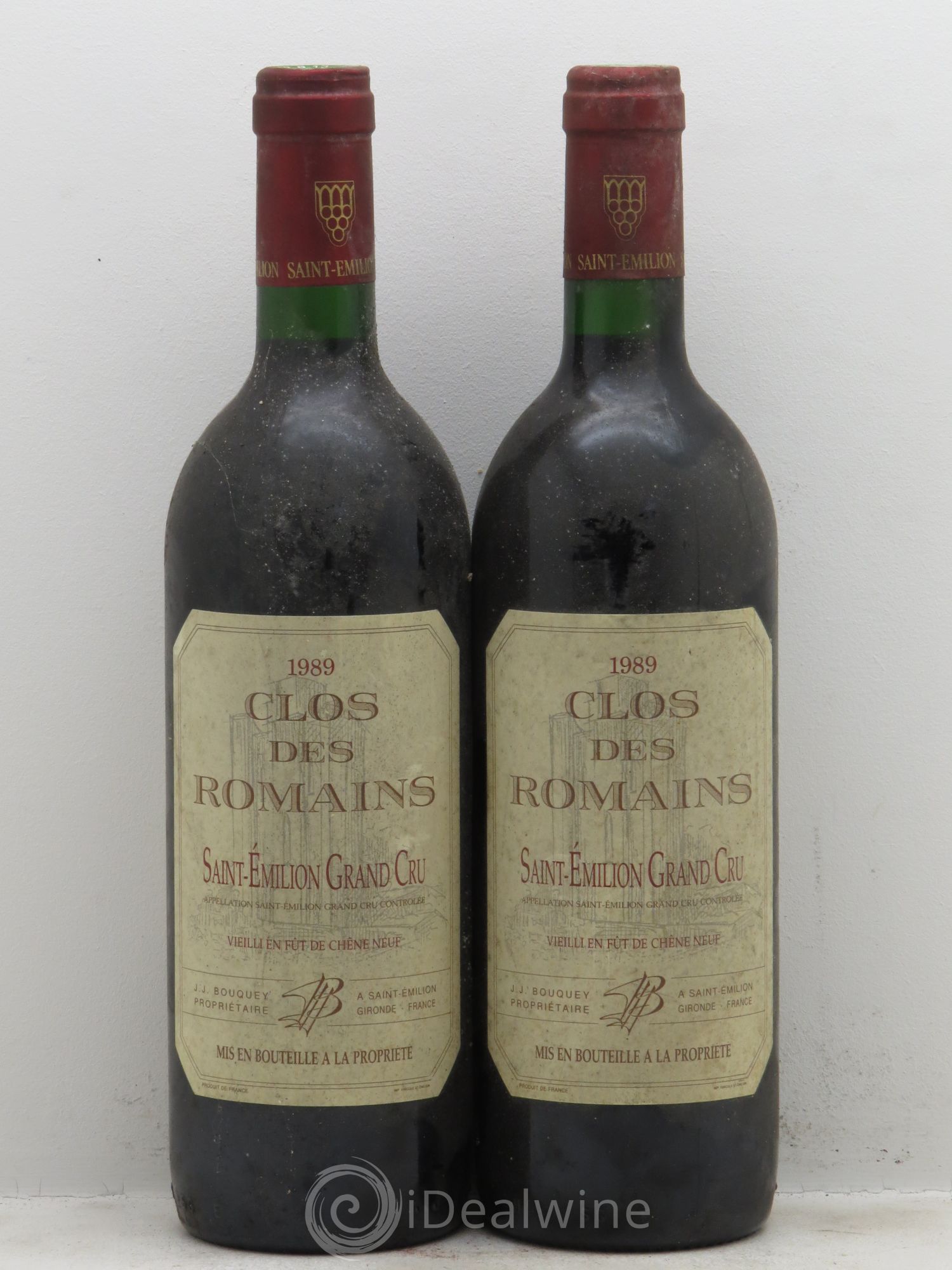 Saint-Émilion Clos des Romains 1989 - Posten von 2 Flaschen - 0