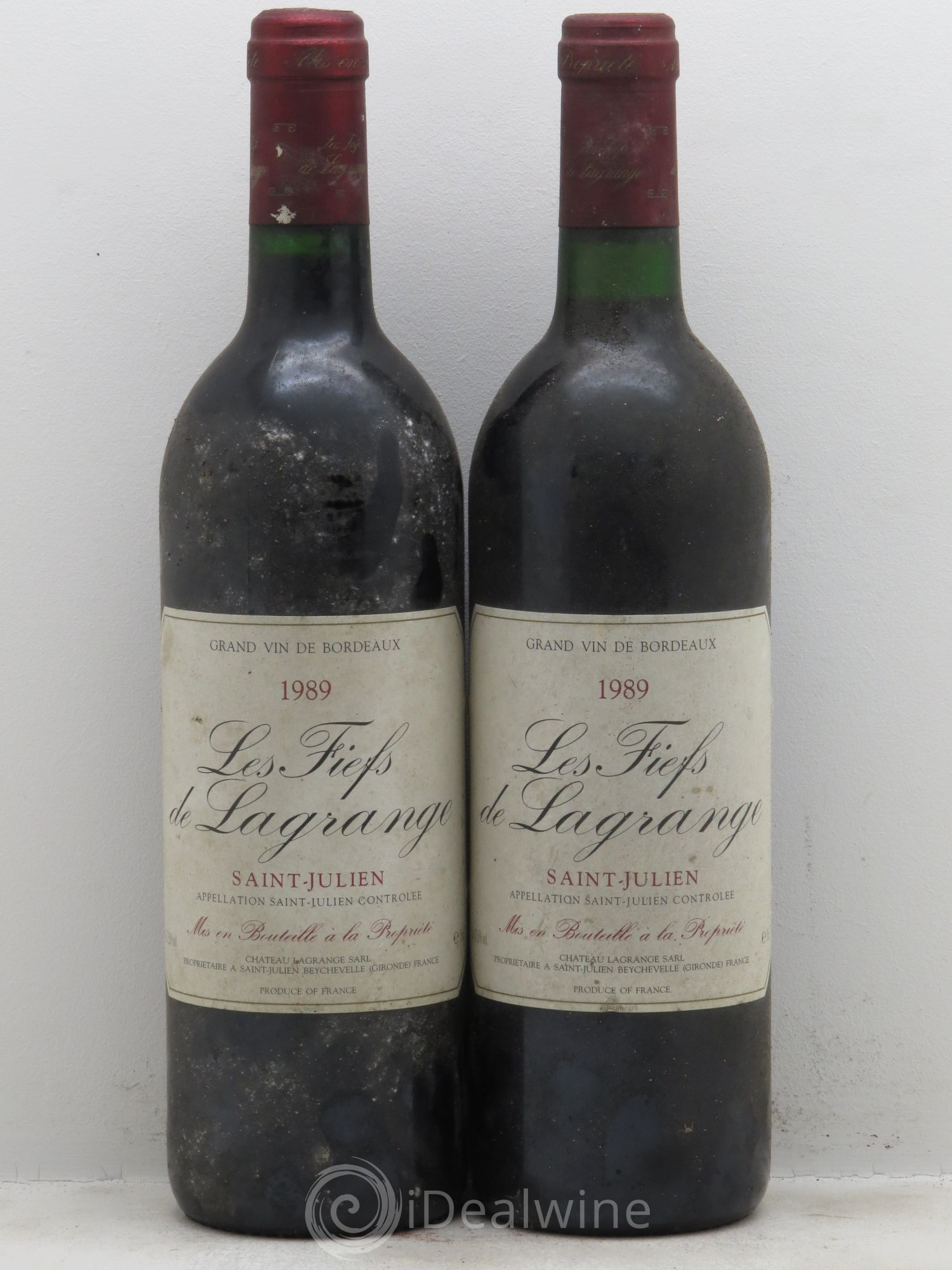 Les Fiefs de Lagrange Second Vin 1989 - Lot de 2 bouteilles - 0