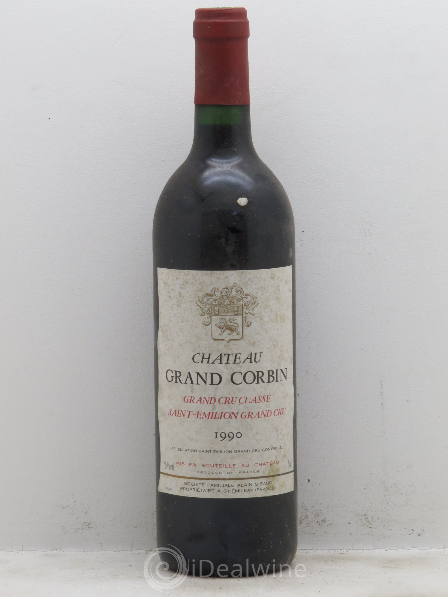 Château Grand Corbin Grand Cru Classé 1990 - Lot de 1 bouteille - 0