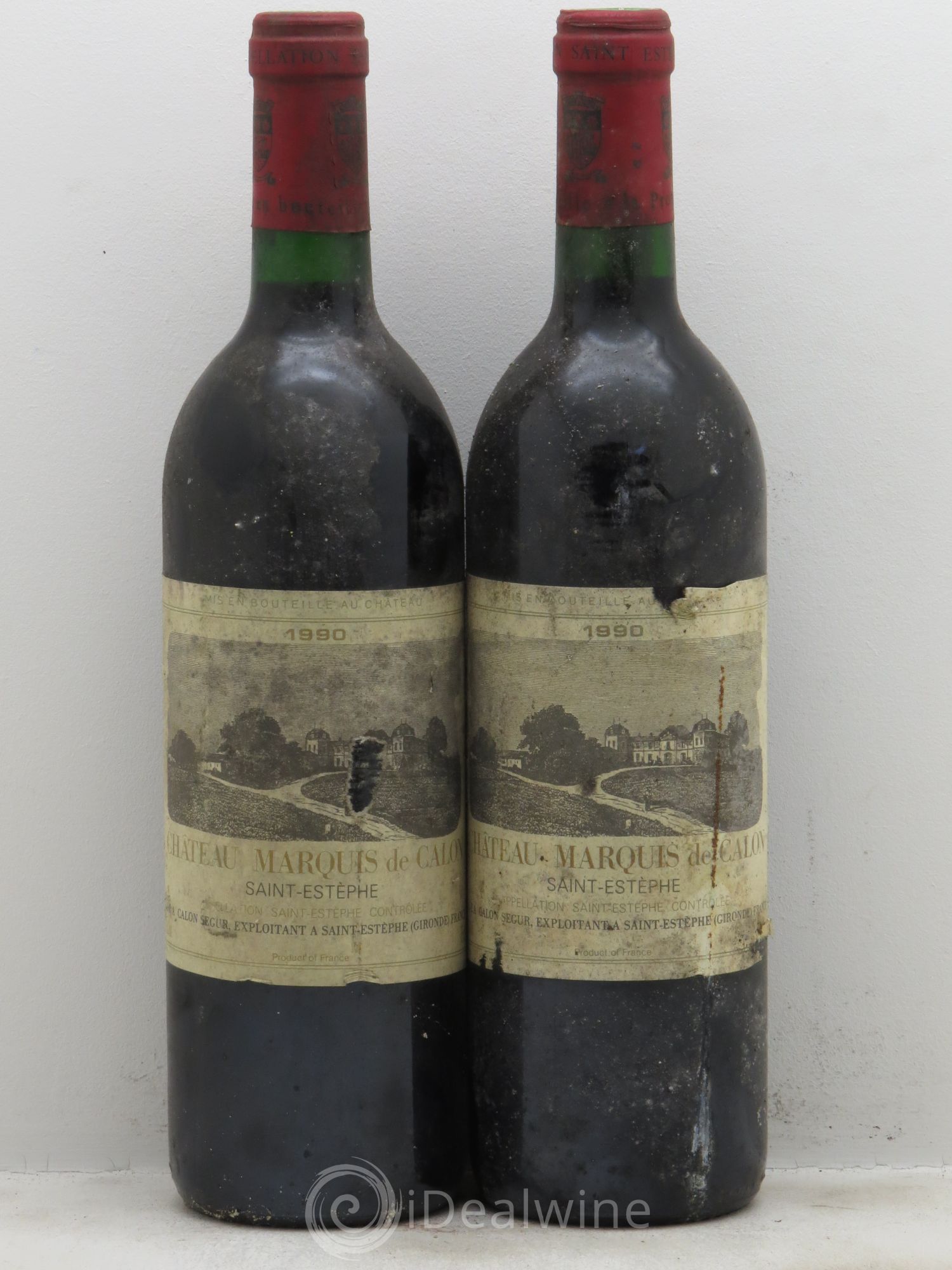 Château Saint-Estèphe Château Marquis de Calon 1990 - Posten von 2 Flaschen - 0