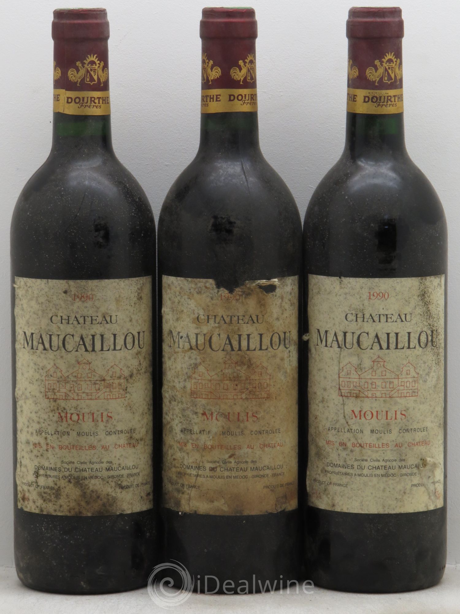 Château Maucaillou 1990 - Lot de 3 bouteilles - 0