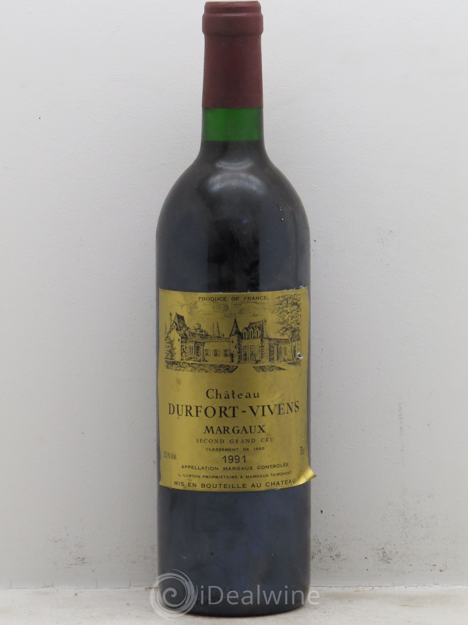 Château Durfort Vivens 2ème Grand Cru Classé 1991 - Lot de 1 bouteille - 0