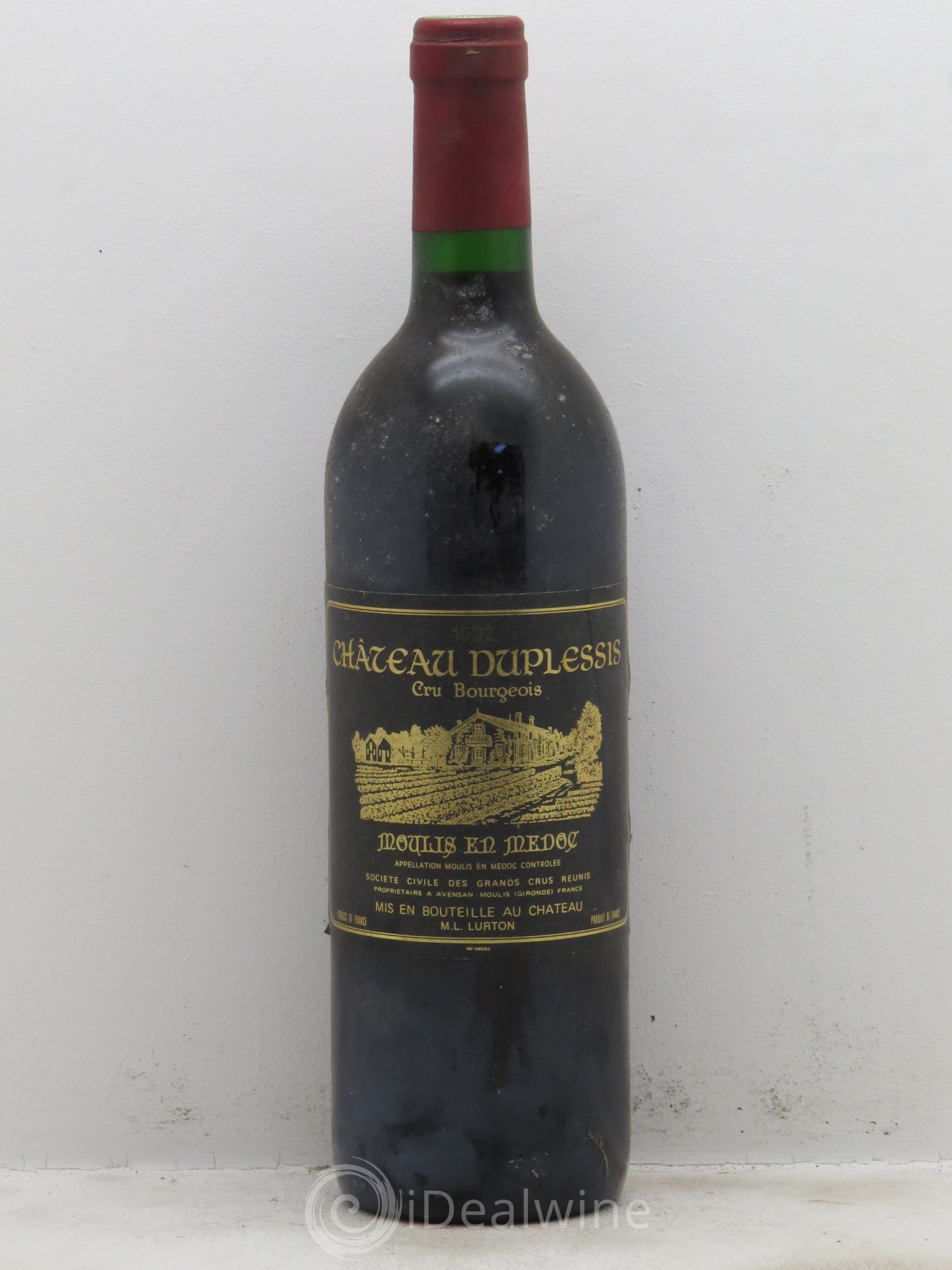 Château Duplessis Cru Bourgeois 1992 - Lot de 1 bouteille - 0