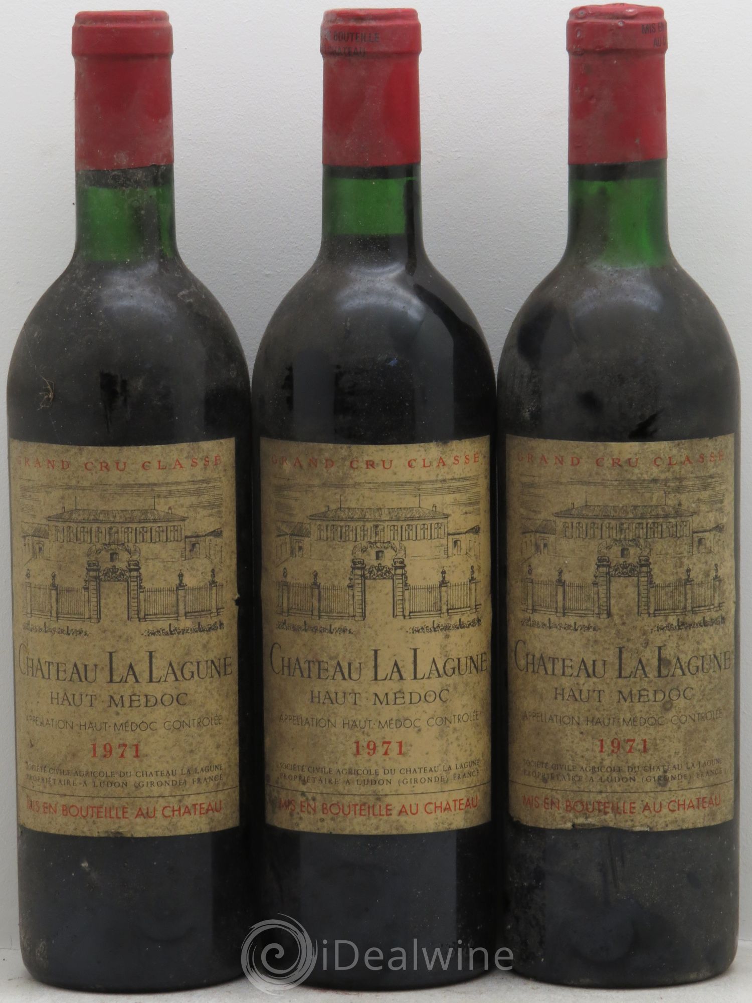 Château la Lagune 3ème Grand Cru Classé 1971 - Lot de 3 bouteilles - 0