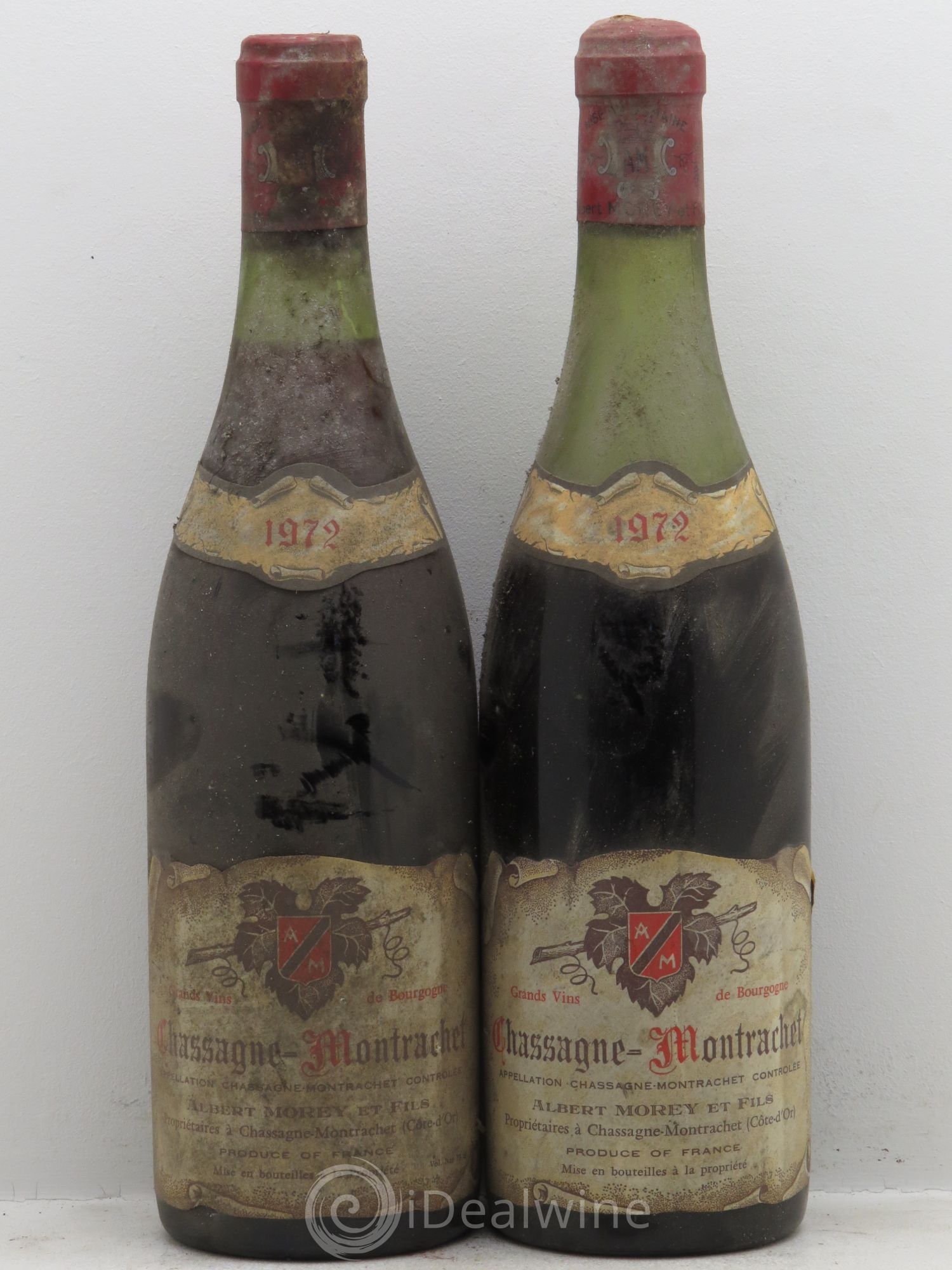 Chassagne-Montrachet A.Morey 1972 - Lot de 2 bouteilles - 0