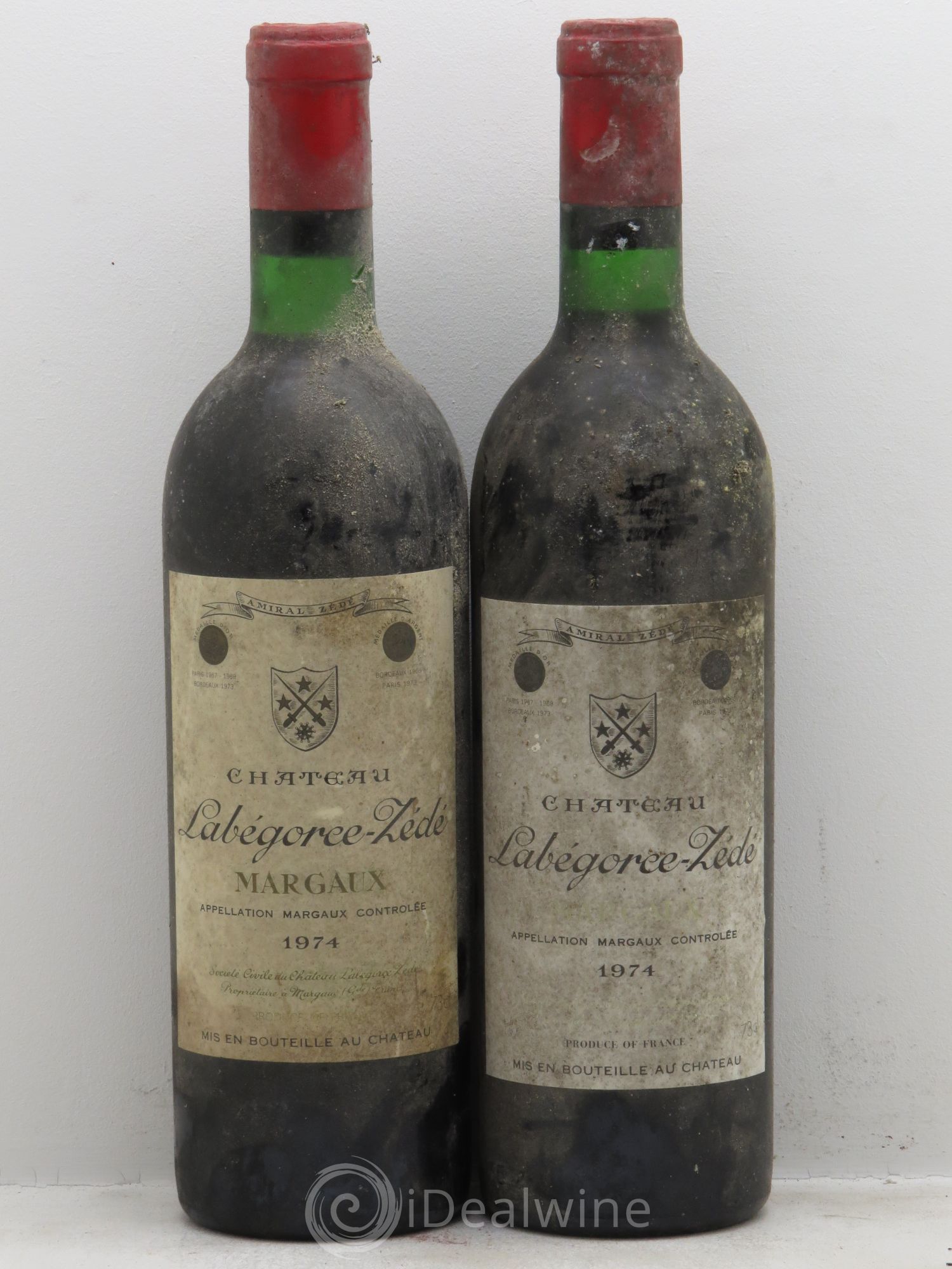 Château Labegorce Zédé Cru Bourgeois 1974 - Lot de 2 bouteilles - 0