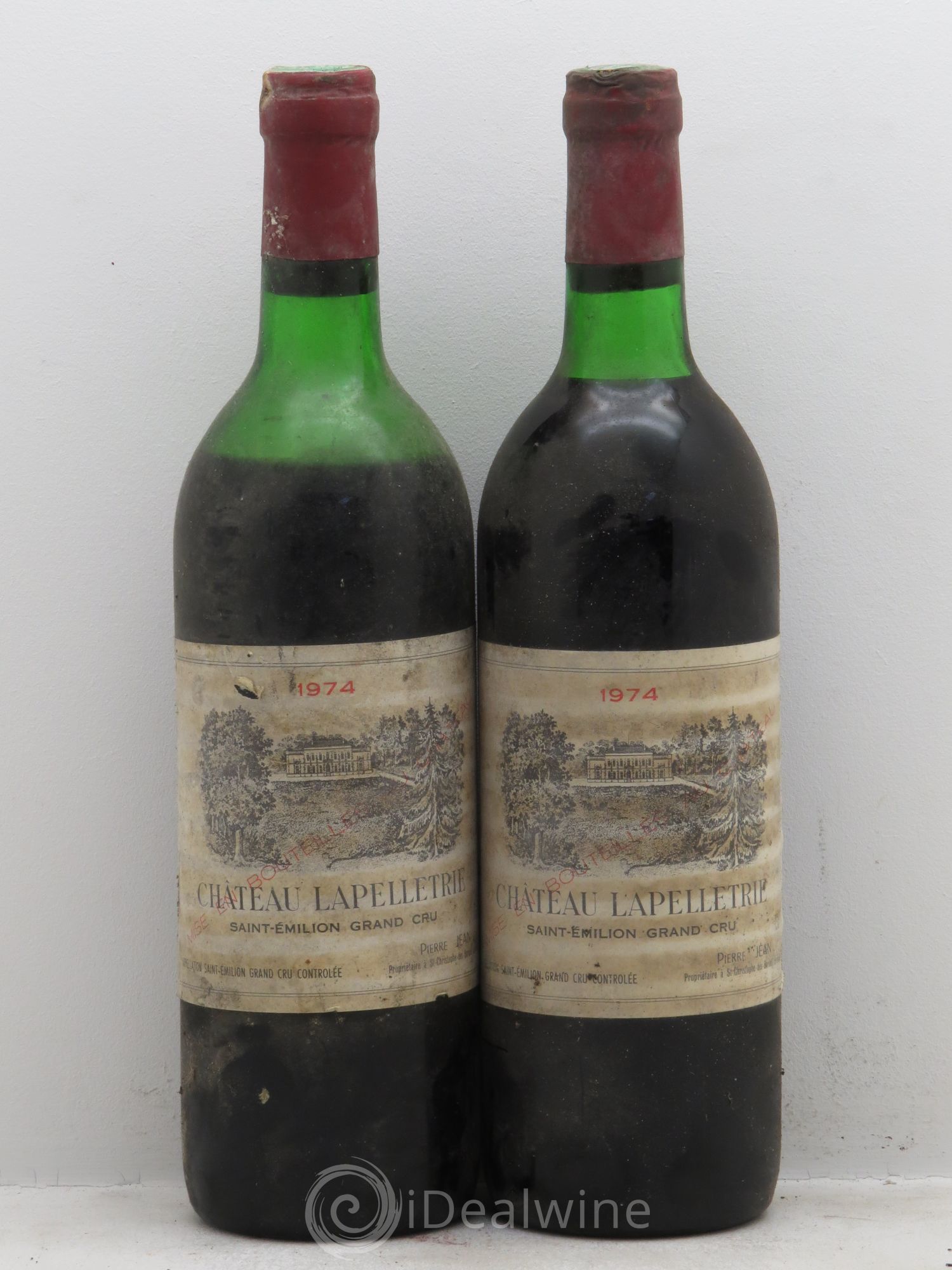 Saint-Émilion Château Lapelleterie 1974 - Posten von 2 Flaschen - 0