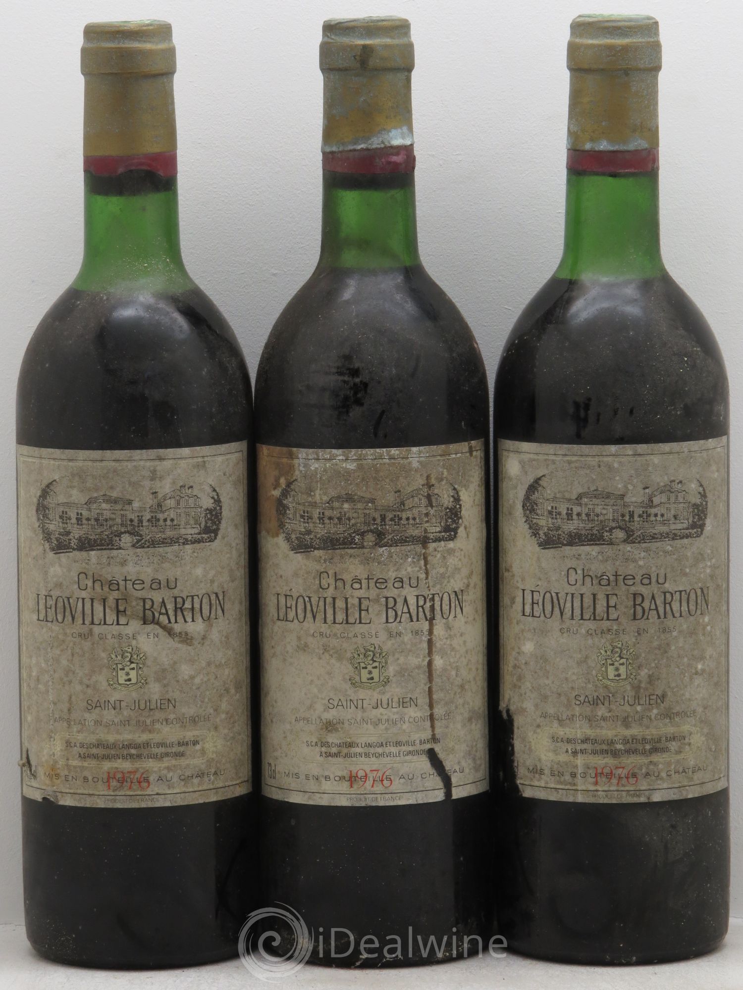Château Léoville Barton 2ème Grand Cru Classé 1976 - Lot de 3 bouteilles - 0