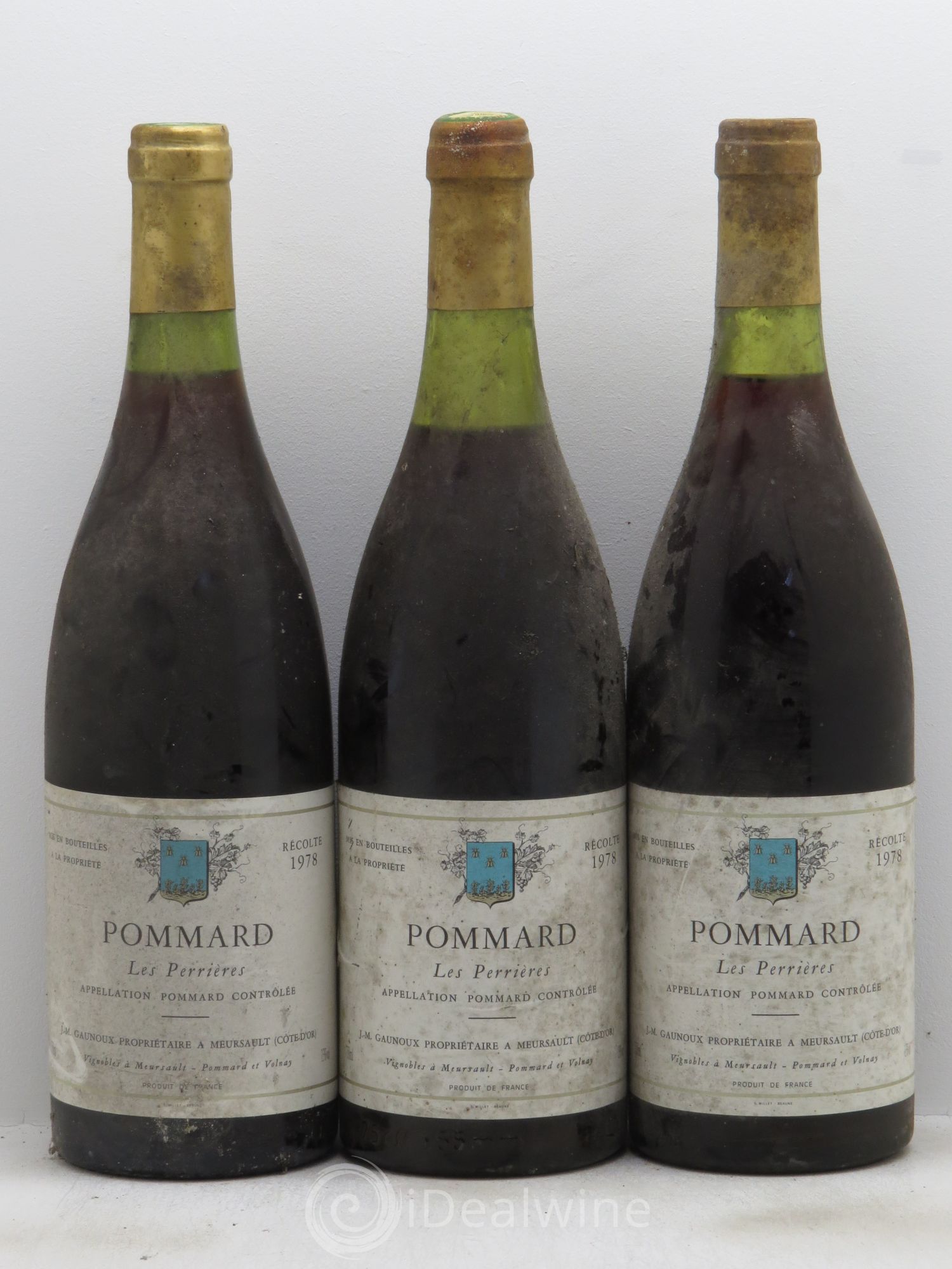 Pommard les Perrières JM Gaunoux 1978 - Posten von 3 Flaschen - 0