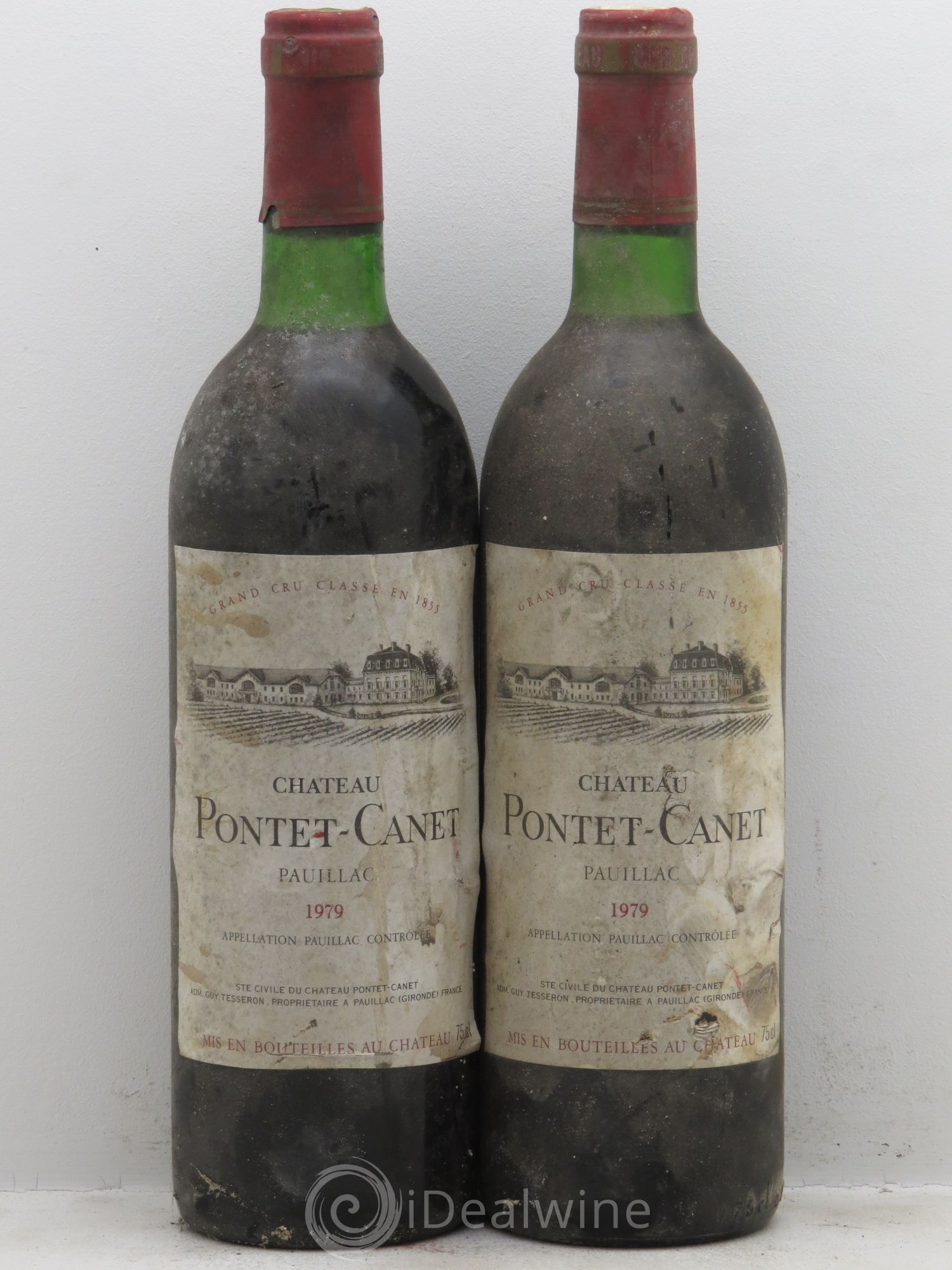 Château Pontet Canet 5ème Grand Cru Classé 1979 - Lot de 2 bouteilles - 0