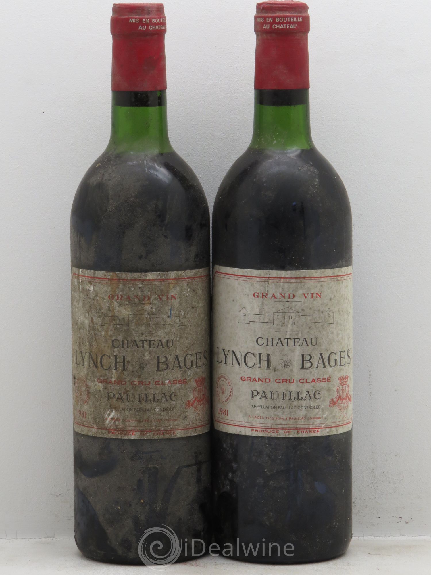 Château Lynch Bages 5ème Grand Cru Classé 1981 - Lot de 2 bouteilles - 0