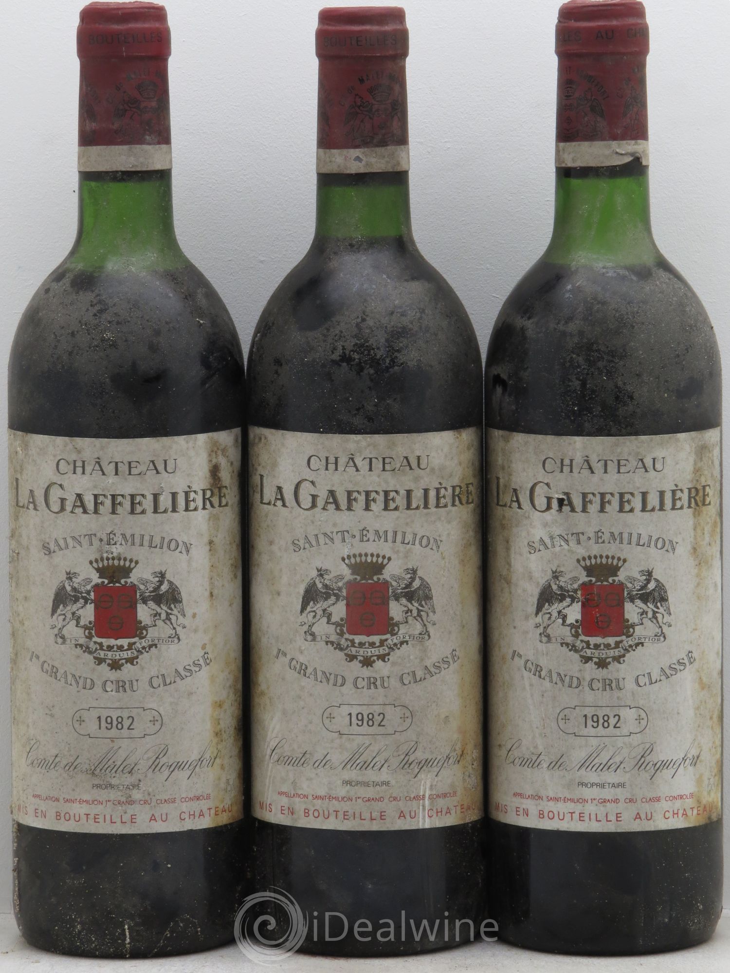 Château la Gaffelière 1er Grand Cru Classé B 1982 - Lot de 3 bouteilles - 0