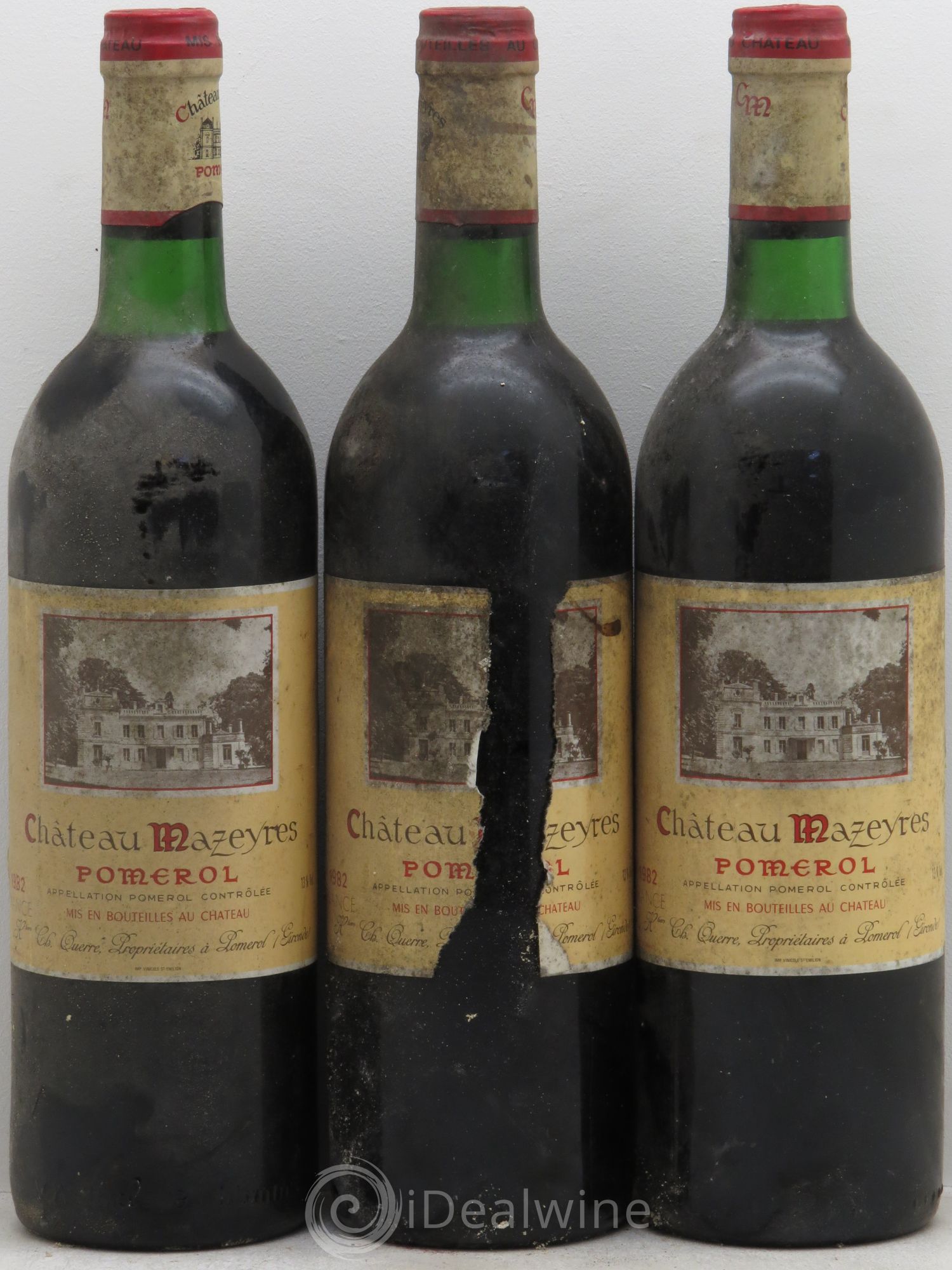 Château Mazeyres 1982 - Lot de 3 bouteilles - 0