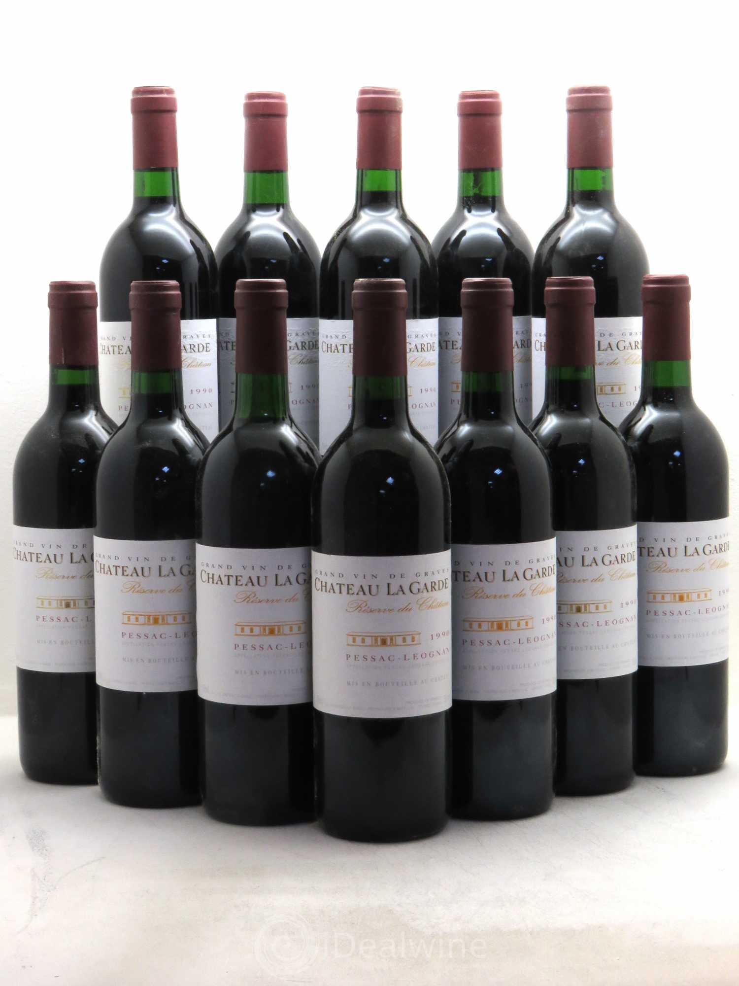 Château la Garde 1990 - Lot de 12 bouteilles - 0