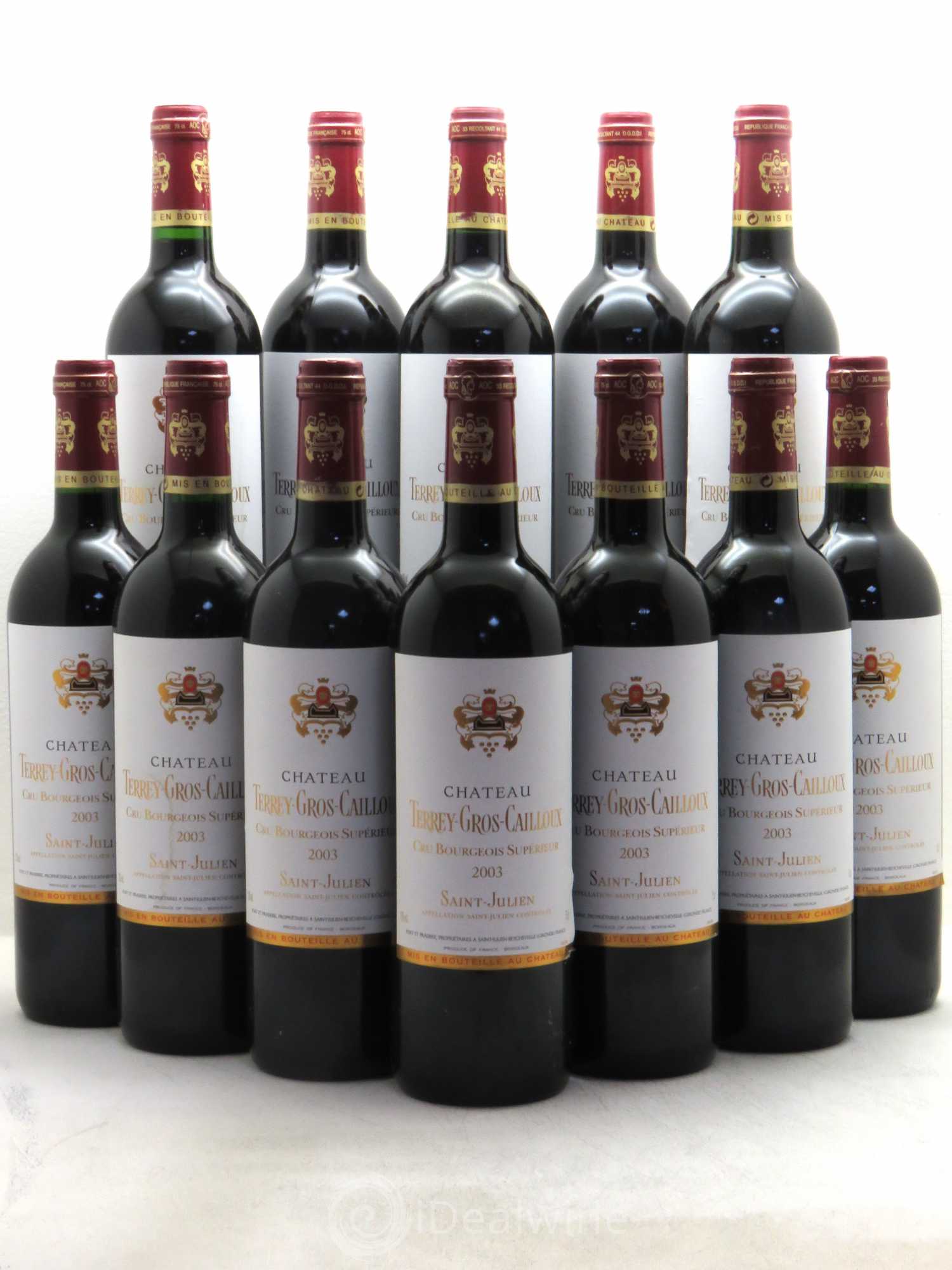 Château Terrey Gros Cailloux Cru Bourgeois 2003 - Lot de 12 bouteilles - 0