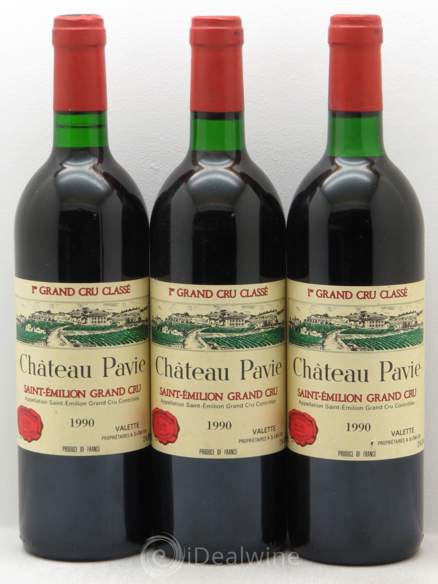 Château Pavie 1er Grand Cru Classé A 1990 - Lot de 3 bouteilles - 0
