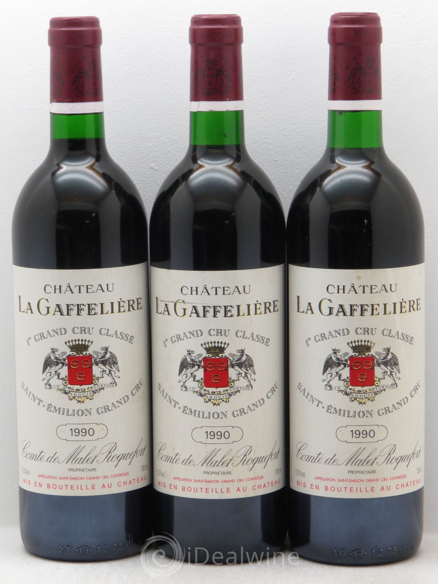 Château la Gaffelière 1er Grand Cru Classé B 1990 - Lot de 3 bouteilles - 0