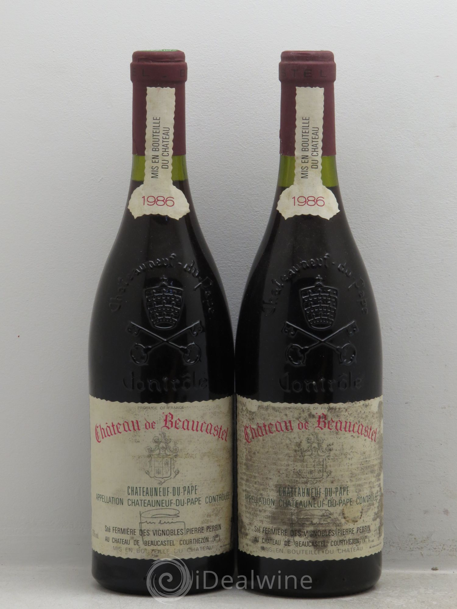 Châteauneuf-du-Pape Château de Beaucastel Famille Perrin 1986 - Lot de 2 bouteilles - 0
